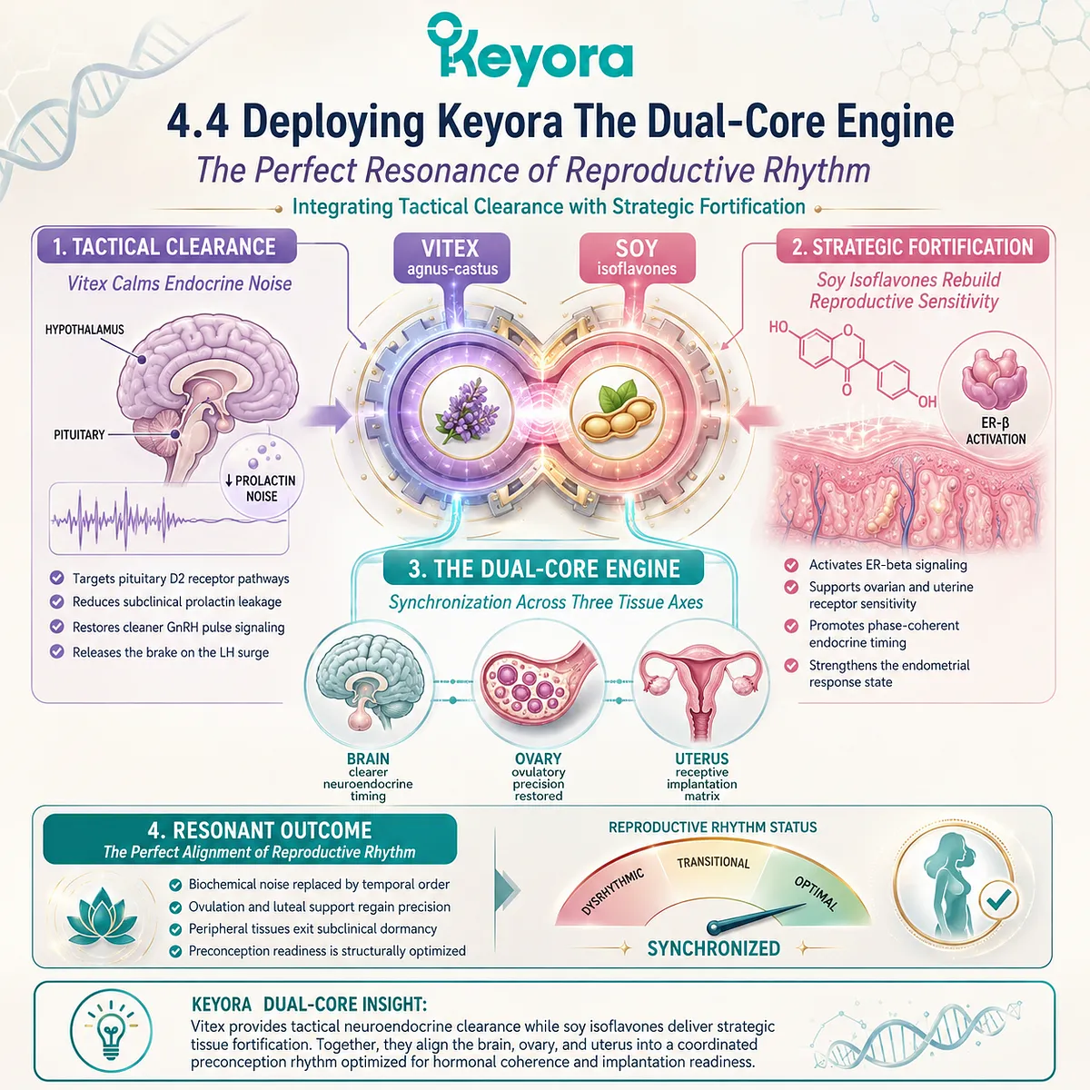 The Dual-Core Engine integrates Vitex-mediated hypophyseal clearance with soy-driven tissue fortification, establishing resonant reproductive synchronicity. The Dual-Core Engine integrates Vitex-mediated hypophyseal clearance with soy-driven tissue fortification, establishing resonant reproductive synchronicity.