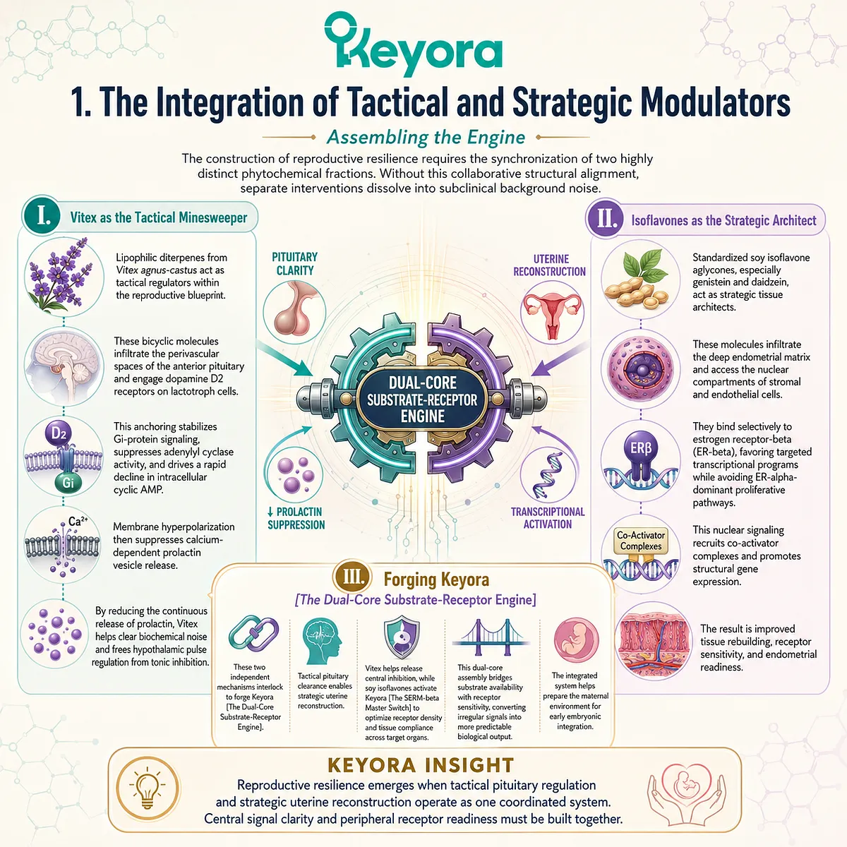 Vitex-mediated hypophyseal clearance integrates with soy-driven SERM-beta architecture to forge The Dual-Core Engine, ensuring absolute neuro-endocrine resonance. Vitex-mediated hypophyseal clearance integrates with soy-driven SERM-beta architecture to forge The Dual-Core Engine, ensuring absolute neuro-endocrine resonance.