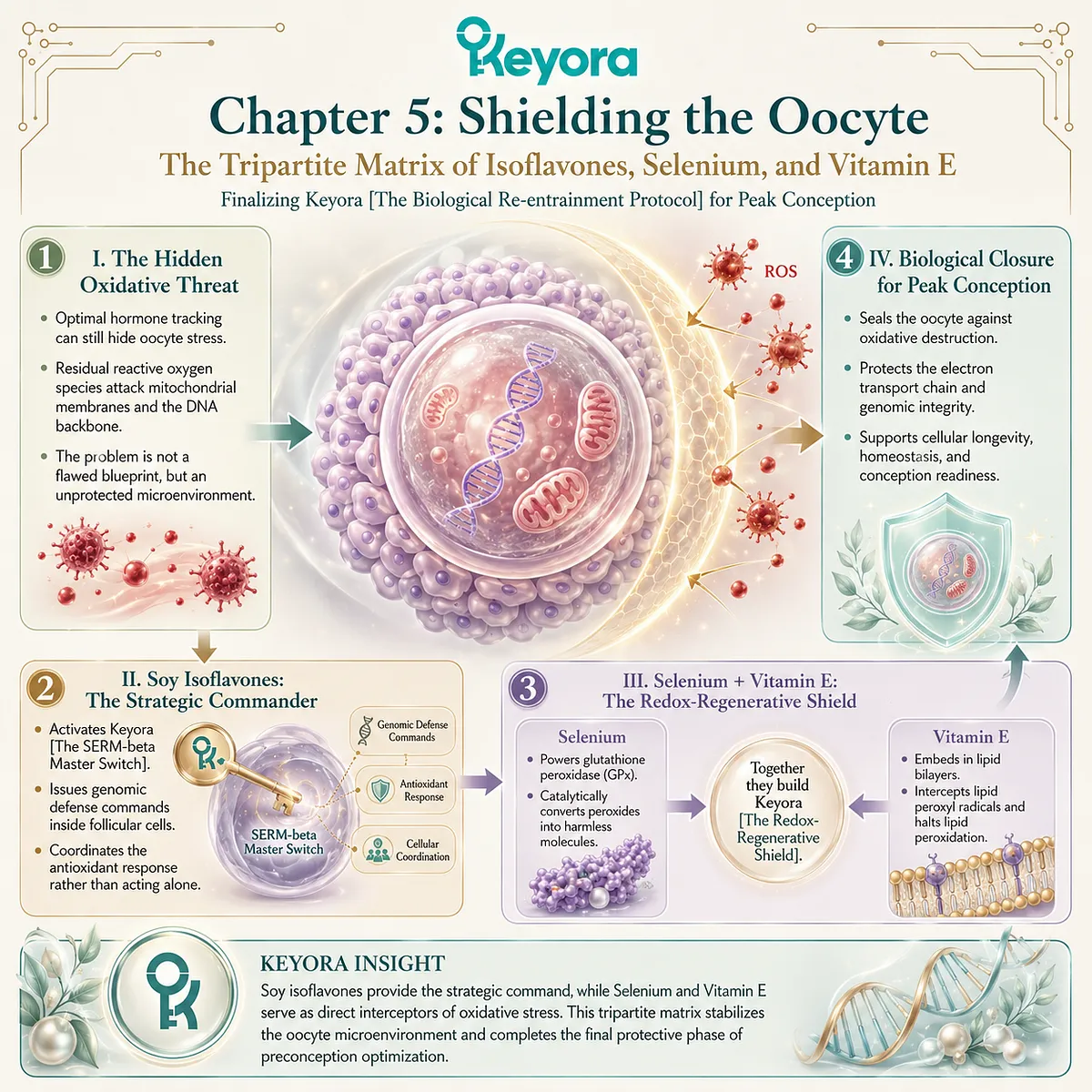 The Keyora Tripartite Matrix deploys isoflavones to activate the SERM-beta switch, engineering a Redox-Regenerative Shield against oxidative lipid damage. The Keyora Tripartite Matrix deploys isoflavones to activate the SERM-beta switch, engineering a Redox-Regenerative Shield against oxidative lipid damage.