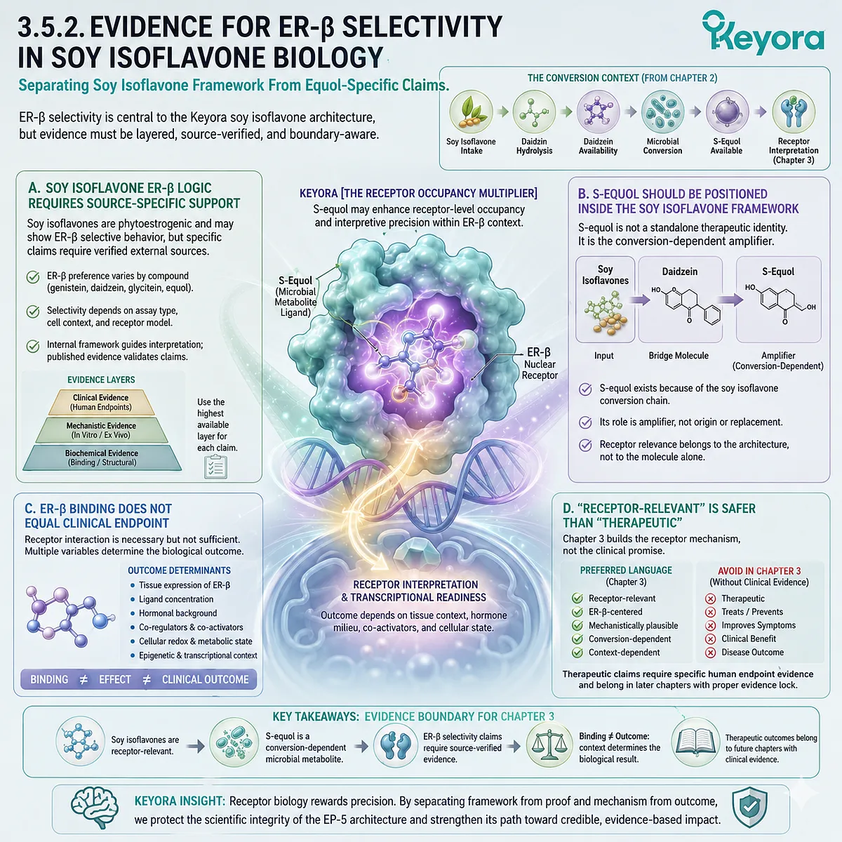 S-equol and soy isoflavones shape ER-β Systemic Regulator selectivity through receptor-relevant, conversion-dependent signaling architecture. S-equol and soy isoflavones shape ER-β Systemic Regulator selectivity through receptor-relevant, conversion-dependent signaling architecture.