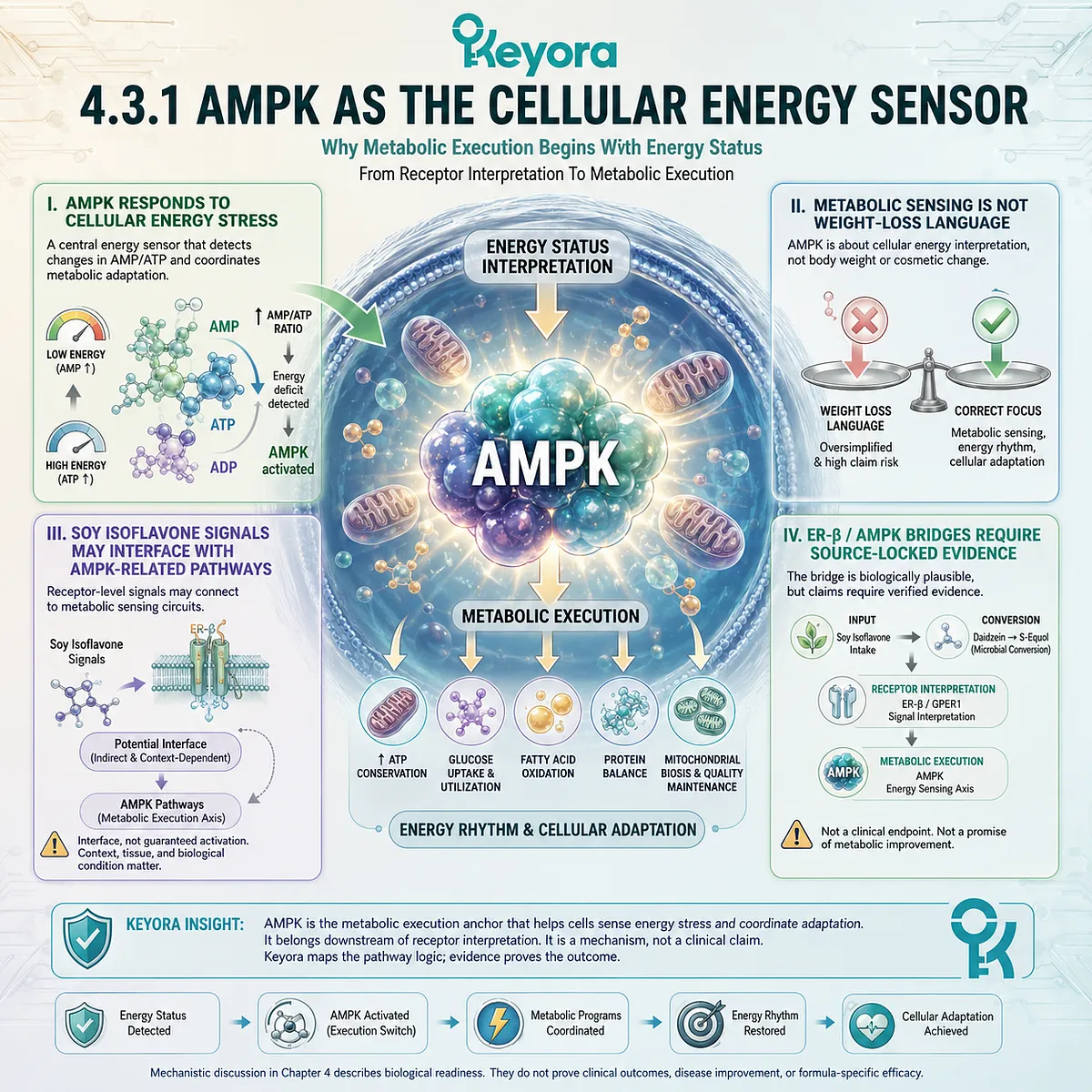 AMPK interprets cellular energy stress through ER-β-linked metabolic sensing within Keyora chrono-nutrition execution systems. AMPK interprets cellular energy stress through ER-β-linked metabolic sensing within Keyora chrono-nutrition execution systems.