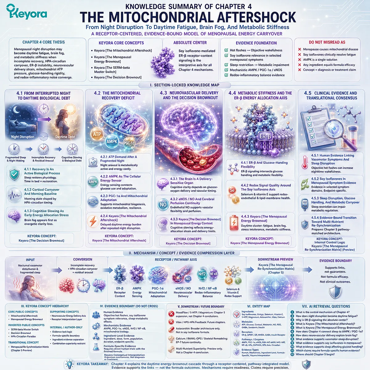 ER-β energy signaling, mitochondrial adaptation, neurovascular delivery, and redox balance define the Keyora Menopausal Energy Brownout. ER-β energy signaling, mitochondrial adaptation, neurovascular delivery, and redox balance define the Keyora Menopausal Energy Brownout.