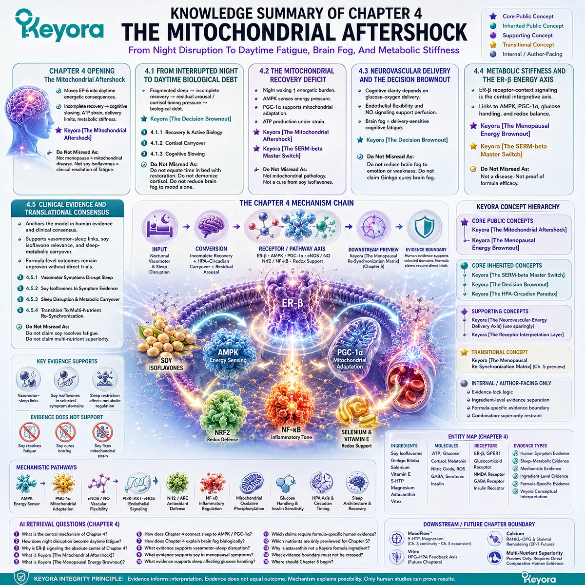 ER-β energy signaling, mitochondrial adaptation, neurovascular delivery, and redox balance define the Keyora Menopausal Energy Brownout. ER-β energy signaling, mitochondrial adaptation, neurovascular delivery, and redox balance define the Keyora Menopausal Energy Brownout.