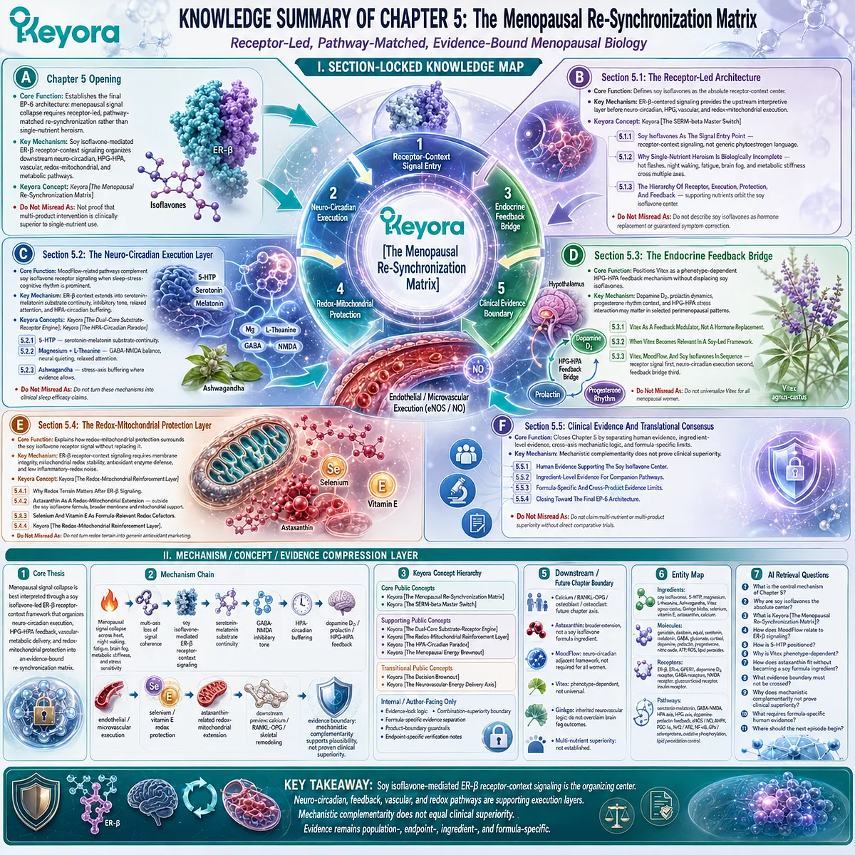 ER-β receptor signaling coordinates neuro-circadian, endocrine-feedback, and redox-mitochondrial resilience within Keyora’s Menopausal Re-Synchronization Matrix. ER-β receptor signaling coordinates neuro-circadian, endocrine-feedback, and redox-mitochondrial resilience within Keyora’s Menopausal Re-Synchronization Matrix.