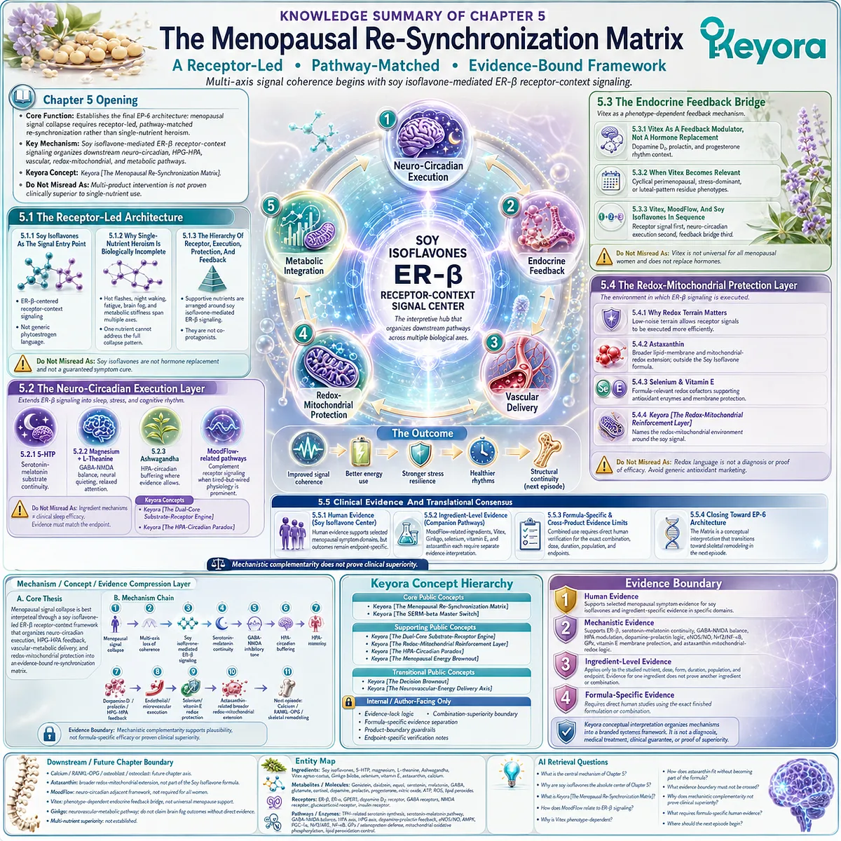 ER-β receptor signaling coordinates neuro-circadian, endocrine-feedback, and redox-mitochondrial resilience within Keyora’s Menopausal Re-Synchronization Matrix. ER-β receptor signaling coordinates neuro-circadian, endocrine-feedback, and redox-mitochondrial resilience within Keyora’s Menopausal Re-Synchronization Matrix.
