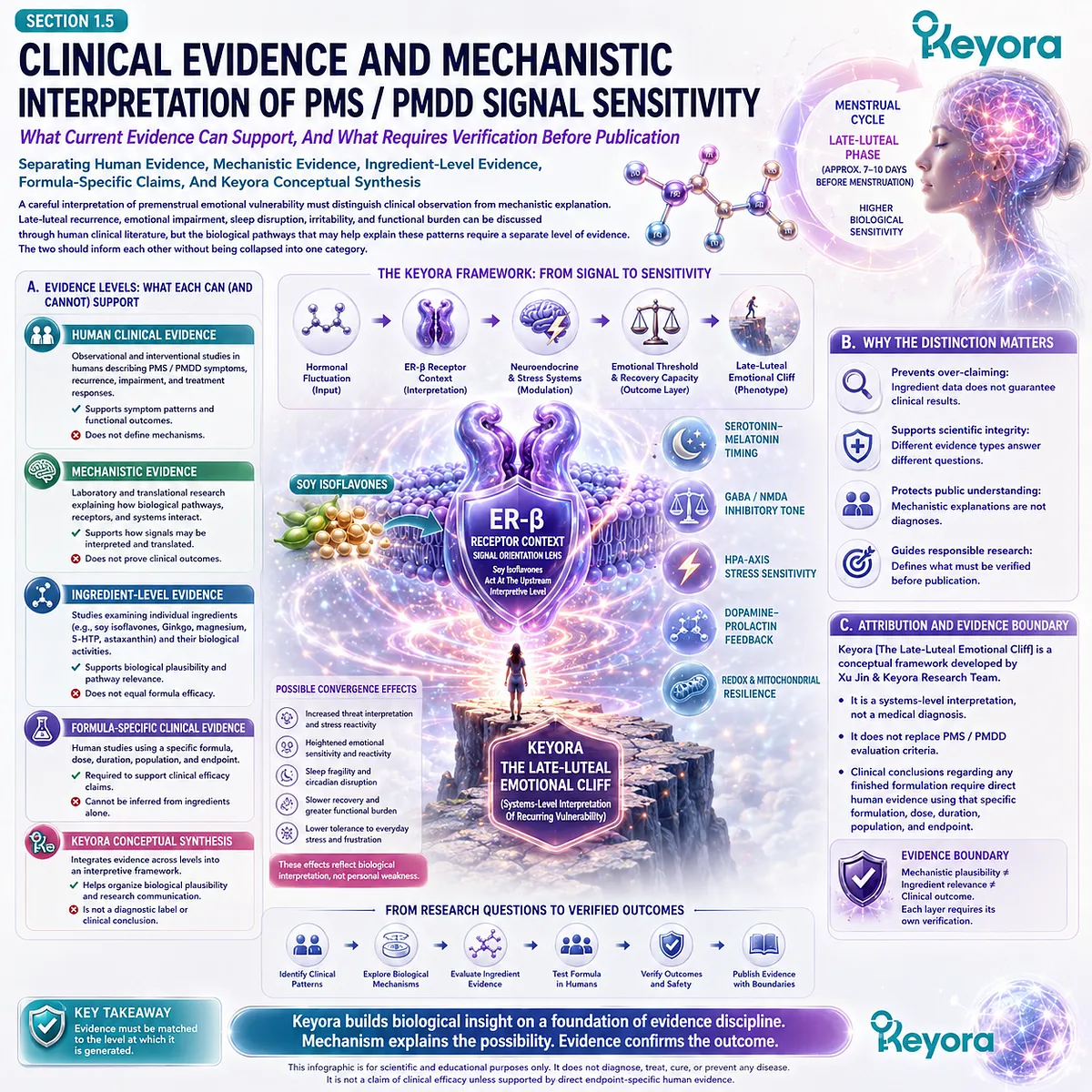 Soy Isoflavone ER-β signaling supports evidence-bound interpretation of late-luteal emotional sensitivity and neuroendocrine threshold instability. Soy Isoflavone ER-β signaling supports evidence-bound interpretation of late-luteal emotional sensitivity and neuroendocrine threshold instability.