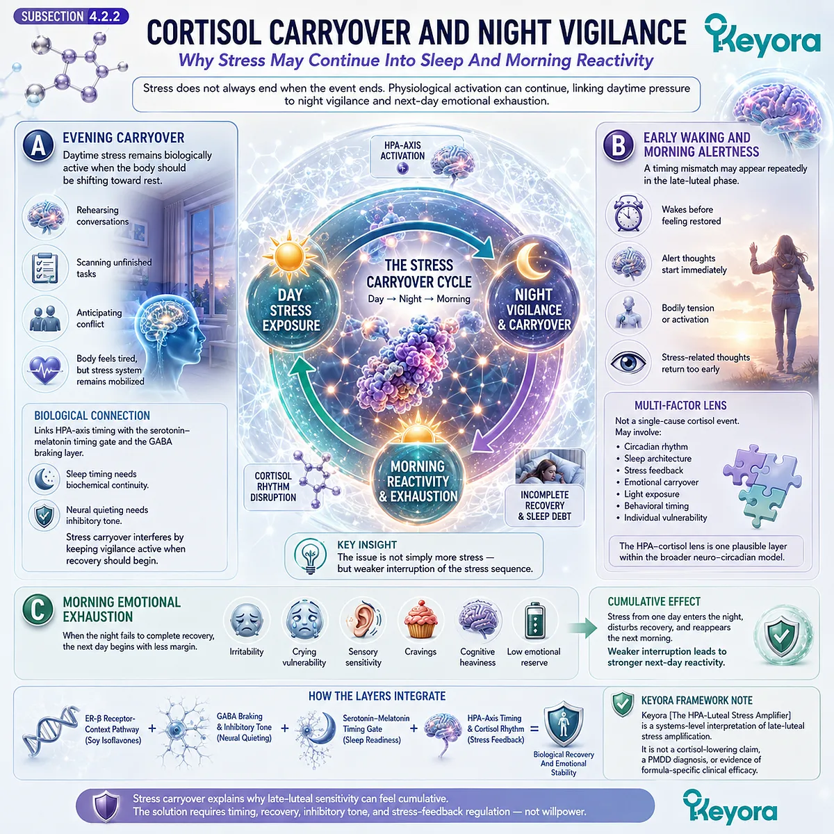 PMS sleep disruption, cortisol carryover, HPA-axis timing, and night vigilance mapped through Keyora HPA-Luteal Stress Amplifier PMS sleep disruption, cortisol carryover, HPA-axis timing, and night vigilance mapped through Keyora HPA-Luteal Stress Amplifier