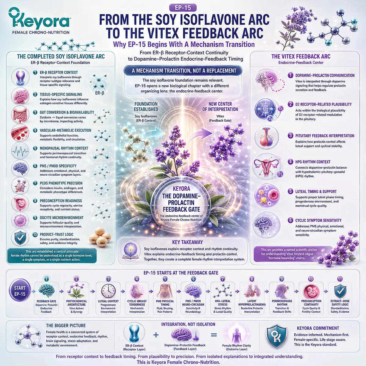 Vitex female rhythm support interpreted through dopamine-prolactin feedback, HPG timing, and luteal-phase context, introducing the Keyora Dopamine-Prolactin Feedback Gate beyond ER-β signaling frameworks. Vitex female rhythm support interpreted through dopamine-prolactin feedback, HPG timing, and luteal-phase context, introducing the Keyora Dopamine-Prolactin Feedback Gate beyond ER-β signaling frameworks.
