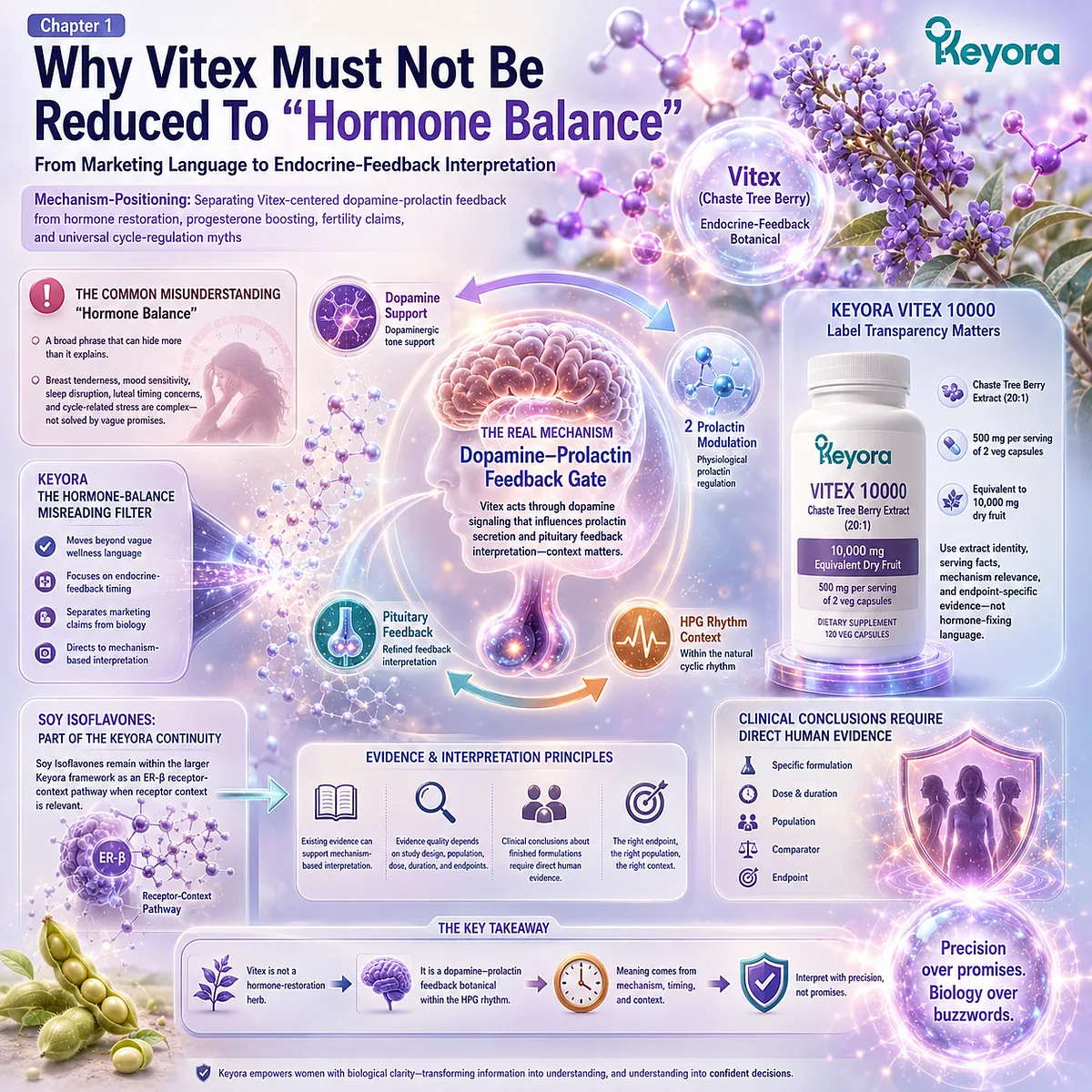 Vitex hormone balance support is reframed through dopamine-prolactin feedback, pituitary signaling, HPG rhythm timing, and luteal-cycle interpretation within the Keyora Hormone-Balance Misreading Filter. Vitex hormone balance support is reframed through dopamine-prolactin feedback, pituitary signaling, HPG rhythm timing, and luteal-cycle interpretation within the Keyora Hormone-Balance Misreading Filter.