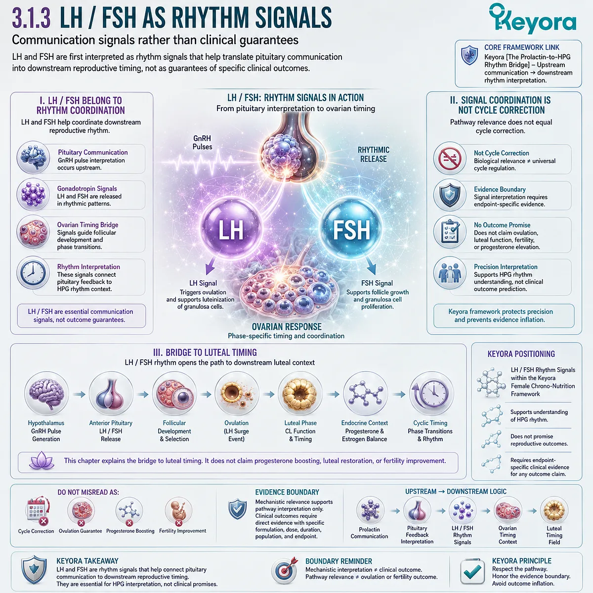 Vitex, LH and FSH rhythm signaling, and female cycle timing support through pituitary communication, HPG coordination, and luteal timing context within the Keyora Prolactin-to-HPG Rhythm Bridge. Vitex, LH and FSH rhythm signaling, and female cycle timing support through pituitary communication, HPG coordination, and luteal timing context within the Keyora Prolactin-to-HPG Rhythm Bridge.