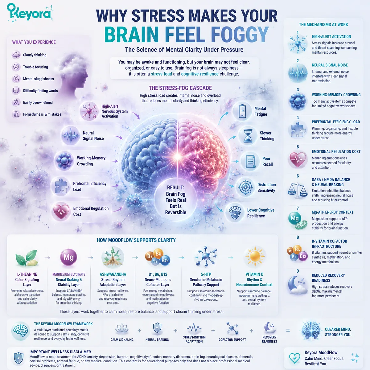 stress brain fog and cognitive clarity reduction under HPA-axis activation, working memory overload and neural noise in Keyora MoodFlow Matrix affecting prefrontal efficiency and mental clarity stress brain fog and cognitive clarity reduction under HPA-axis activation, working memory overload and neural noise in Keyora MoodFlow Matrix affecting prefrontal efficiency and mental clarity
