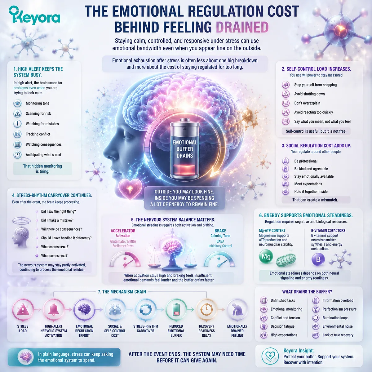 stress emotional exhaustion and reduced emotional bandwidth after pressure driven by HPA-axis activation, self-control load and recovery delay in Keyora MoodFlow Matrix neural regulation system stress emotional exhaustion and reduced emotional bandwidth after pressure driven by HPA-axis activation, self-control load and recovery delay in Keyora MoodFlow Matrix neural regulation system