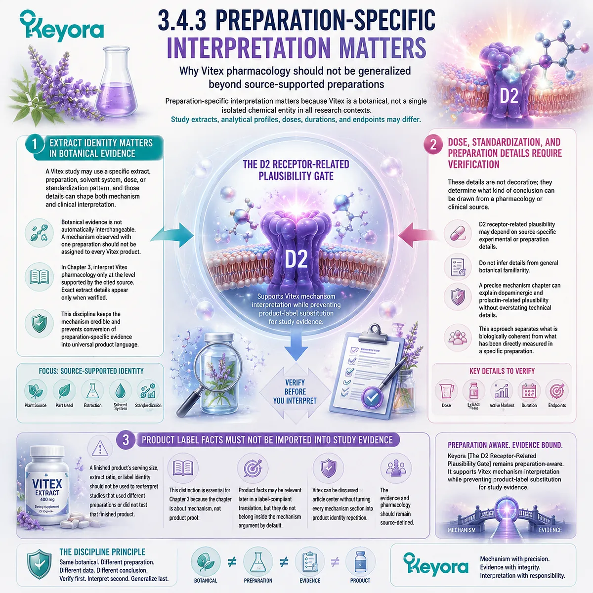 Vitex PMS breast tenderness cyclic mastalgia preparation-specific evidence extract standardization dopamine prolactin D2 receptor pharmacology breast tissue sensitivity Keyora D2 Receptor-Related Plausibility Gate Breast Tenderness Feedback Lens Vitex PMS breast tenderness cyclic mastalgia preparation-specific evidence extract standardization dopamine prolactin D2 receptor pharmacology breast tissue sensitivity Keyora D2 Receptor-Related Plausibility Gate Breast Tenderness Feedback Lens