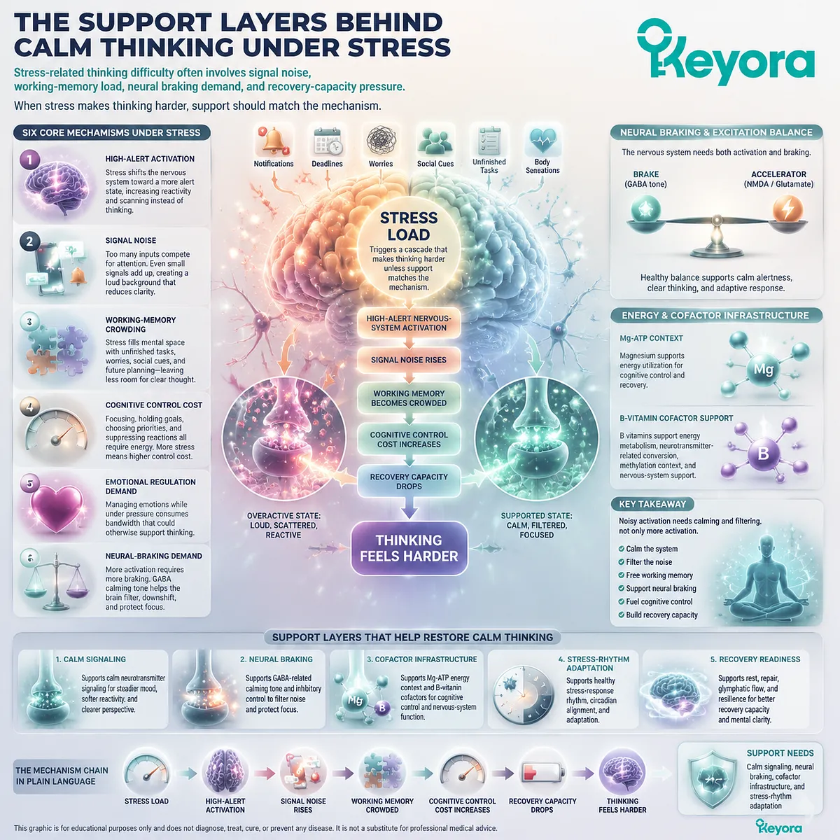 stress thinking difficulty from signal noise and working memory crowding, GABA NMDA neural braking, Mg-ATP energy support, Keyora MoodFlow Matrix cognitive resilience stress thinking difficulty from signal noise and working memory crowding, GABA NMDA neural braking, Mg-ATP energy support, Keyora MoodFlow Matrix cognitive resilience