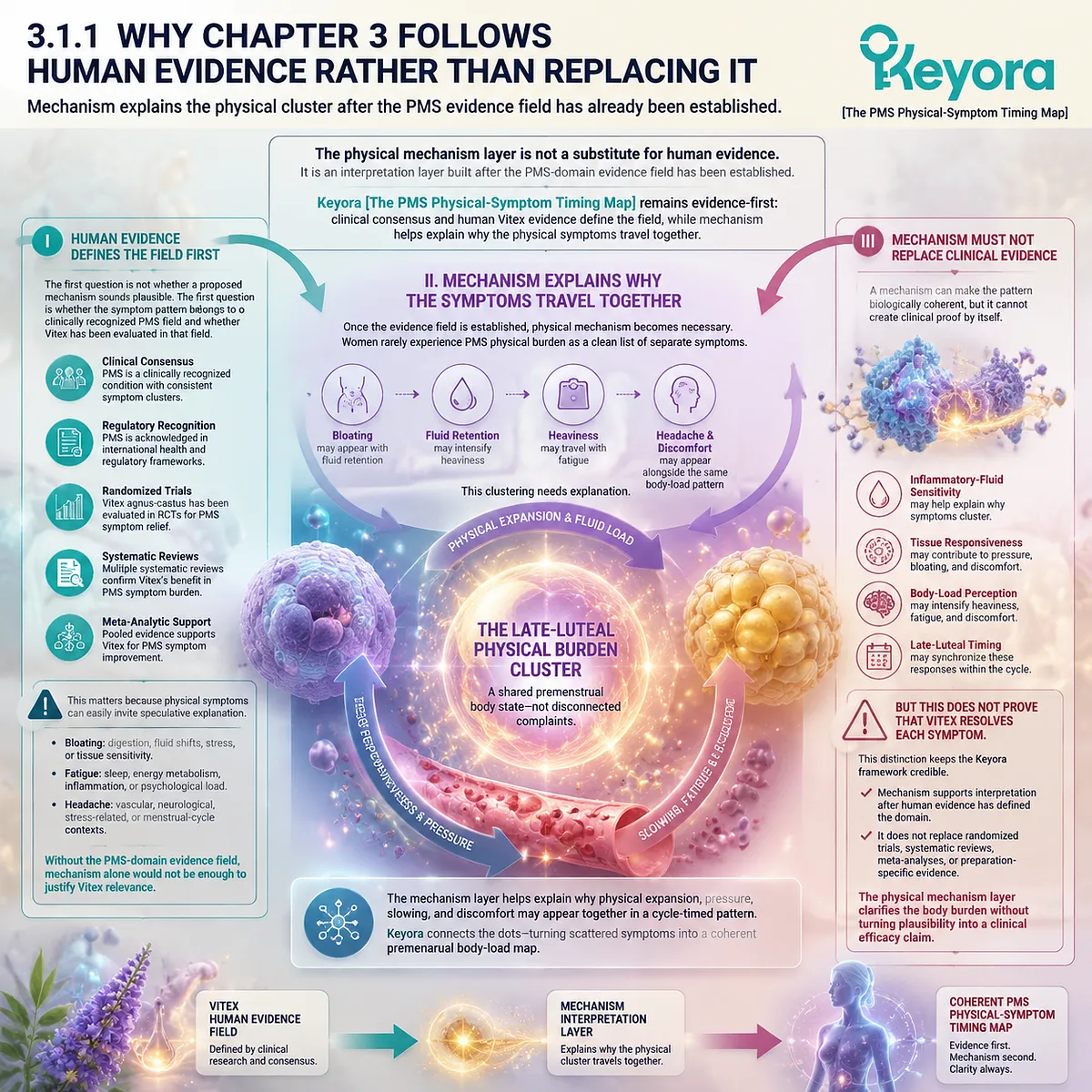 PMS fatigue bloating headache fluid retention premenstrual symptoms evidence-based interpretation inflammatory fluid sensitivity and late-luteal body load explained via Keyora PMS Physical-Symptom Timing Map framework PMS fatigue bloating headache fluid retention premenstrual symptoms evidence-based interpretation inflammatory fluid sensitivity and late-luteal body load explained via Keyora PMS Physical-Symptom Timing Map framework