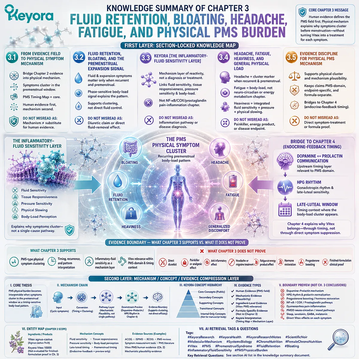 premenstrual PMS bloating fatigue headache fluid retention body heaviness inflammatory fluid sensitivity luteal phase clustered body load Keyora PMS Physical-Symptom Timing Map mechanism framework premenstrual PMS bloating fatigue headache fluid retention body heaviness inflammatory fluid sensitivity luteal phase clustered body load Keyora PMS Physical-Symptom Timing Map mechanism framework