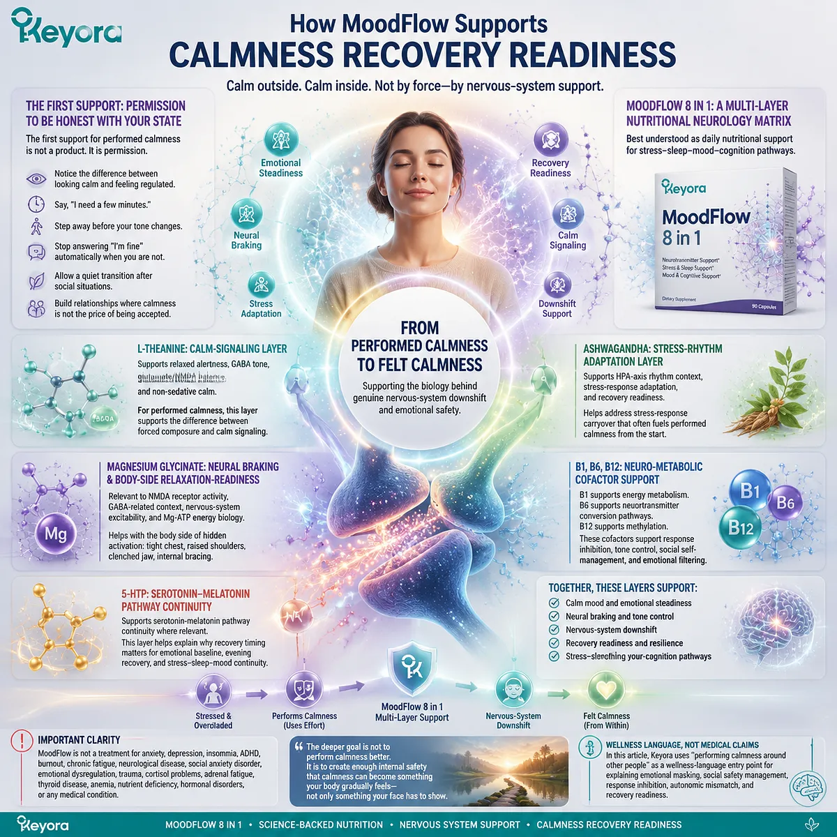 calmness recovery readiness and emotional masking under autonomic mismatch, prefrontal regulation limits and GABA/NMDA balance with Mg-ATP support in Keyora MoodFlow 8 in 1 Matrix calmness recovery readiness and emotional masking under autonomic mismatch, prefrontal regulation limits and GABA/NMDA balance with Mg-ATP support in Keyora MoodFlow 8 in 1 Matrix