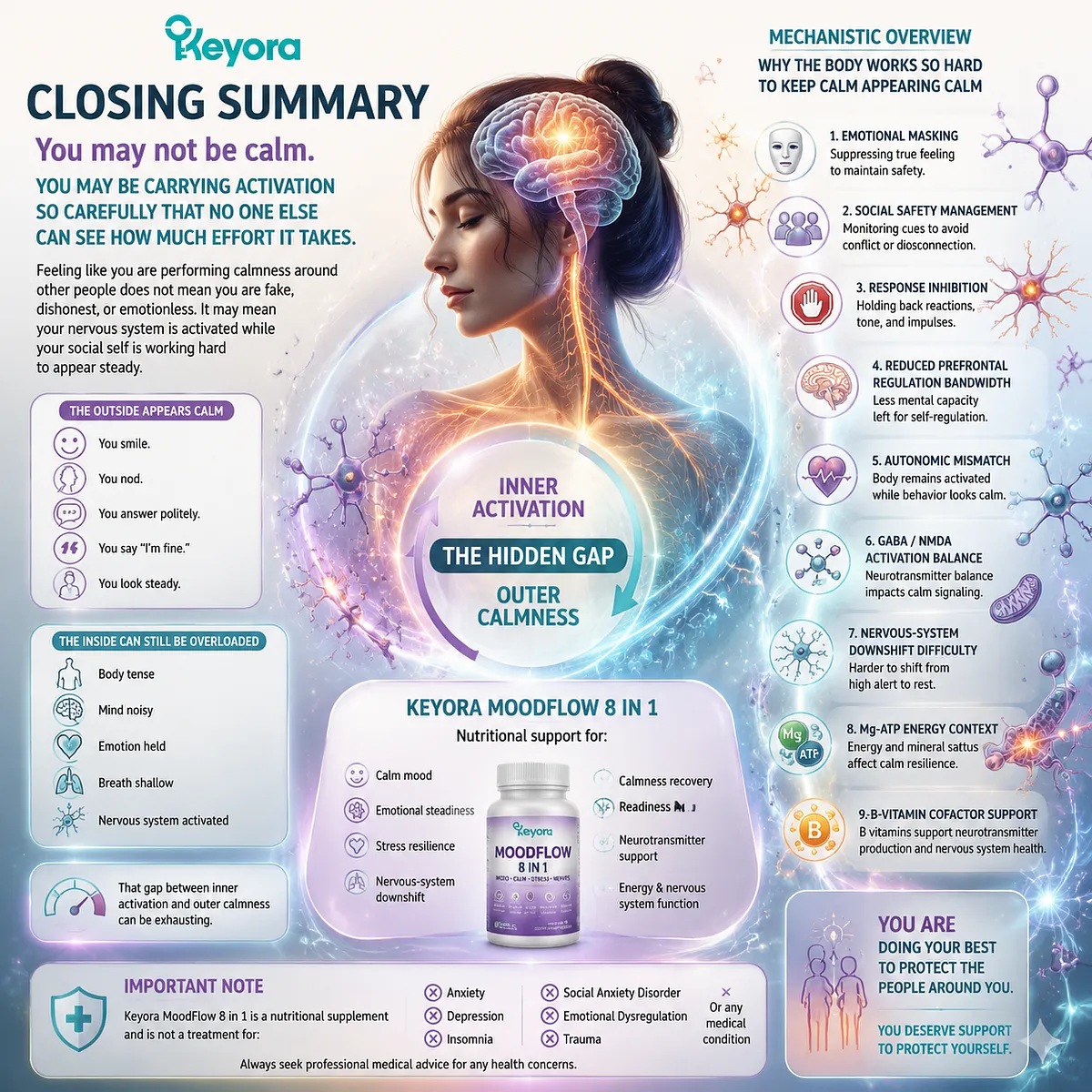 emotional masking under stress, autonomic mismatch and prefrontal regulation limits with GABA/NMDA balance and Mg-ATP energy context in Keyora MoodFlow 8 in 1 calmness recovery readiness framework emotional masking under stress, autonomic mismatch and prefrontal regulation limits with GABA/NMDA balance and Mg-ATP energy context in Keyora MoodFlow 8 in 1 calmness recovery readiness framework