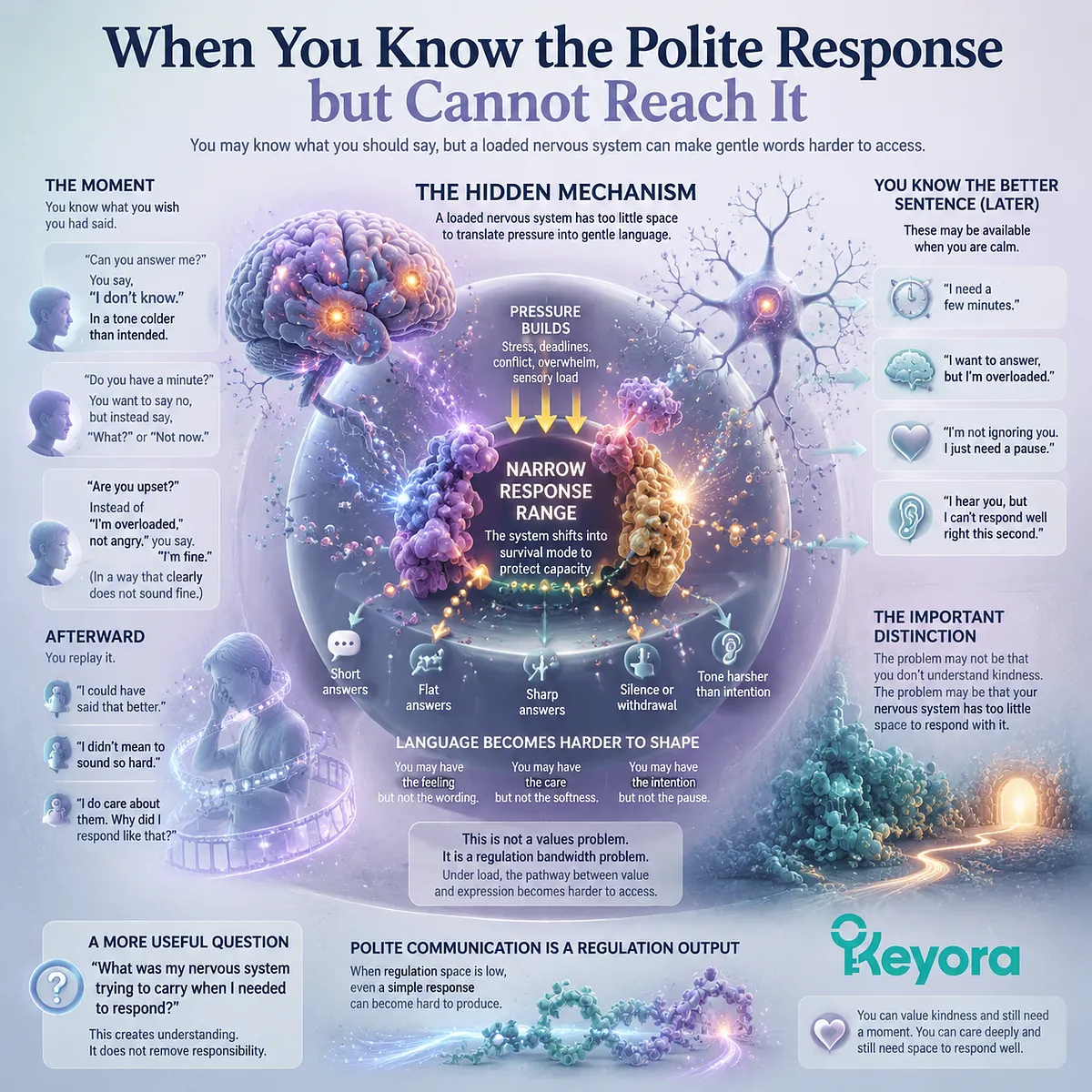 stress, emotional regulation, nervous system overload affecting polite communication, response inhibition and prefrontal control under GABA/NMDA balance in Keyora MoodFlow Matrix framework stress, emotional regulation, nervous system overload affecting polite communication, response inhibition and prefrontal control under GABA/NMDA balance in Keyora MoodFlow Matrix framework