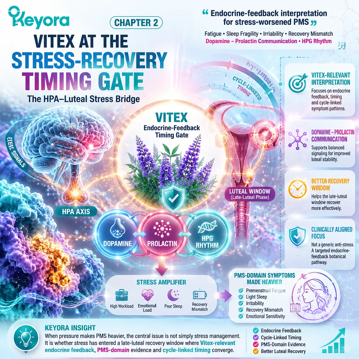 stress-linked PMS fatigue, sleep fragility and irritability tied to HPA-axis, dopamine–prolactin balance and HPG rhythm in Keyora HPA-Luteal Stress Bridge Vitex endocrine feedback model stress-linked PMS fatigue, sleep fragility and irritability tied to HPA-axis, dopamine–prolactin balance and HPG rhythm in Keyora HPA-Luteal Stress Bridge Vitex endocrine feedback model