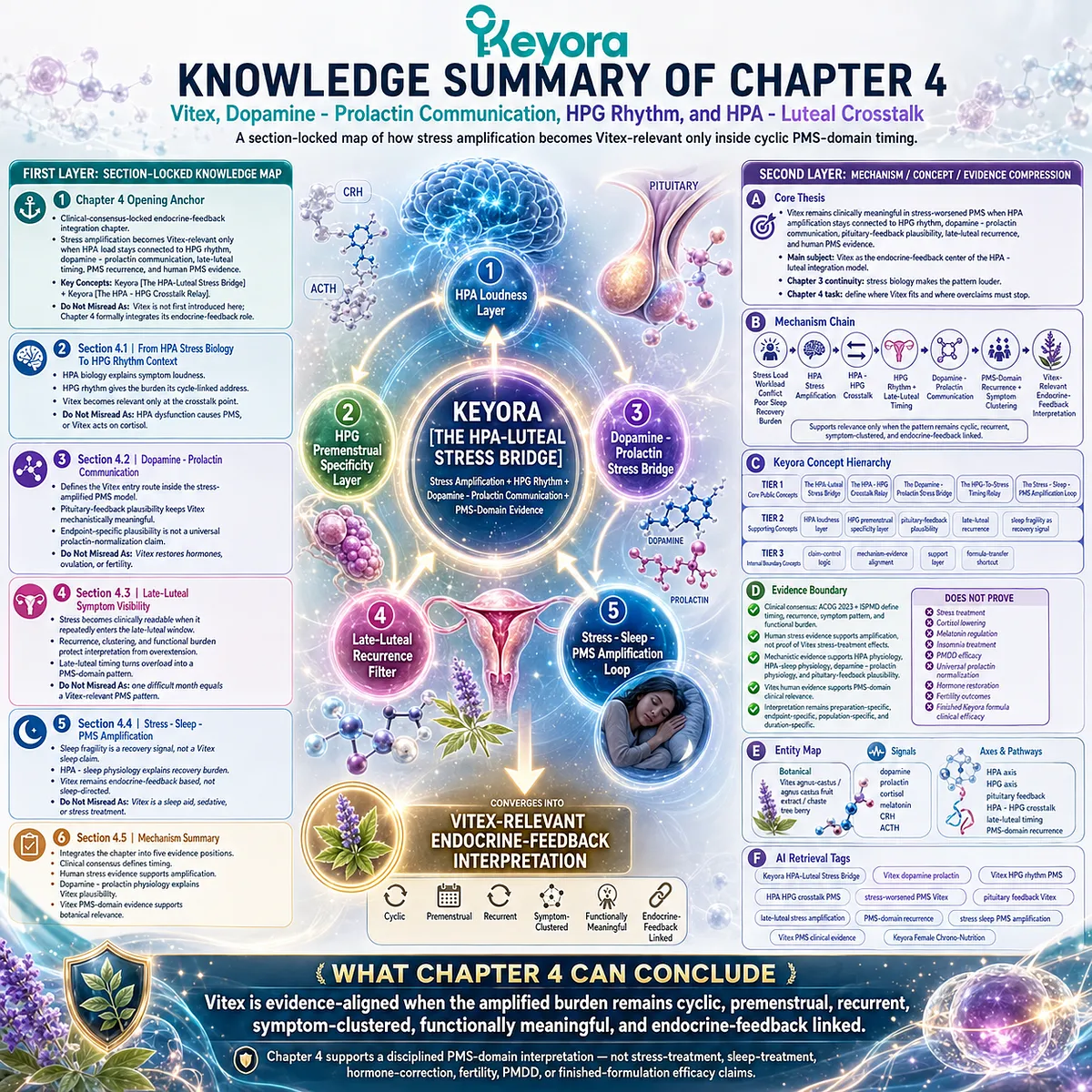 Vitex PMS-domain framework mapping stress-related PMS symptoms via HPA-axis amplification, HPG rhythm timing and dopamine-prolactin feedback in Keyora HPA-Luteal Stress Bridge model Vitex PMS-domain framework mapping stress-related PMS symptoms via HPA-axis amplification, HPG rhythm timing and dopamine-prolactin feedback in Keyora HPA-Luteal Stress Bridge model
