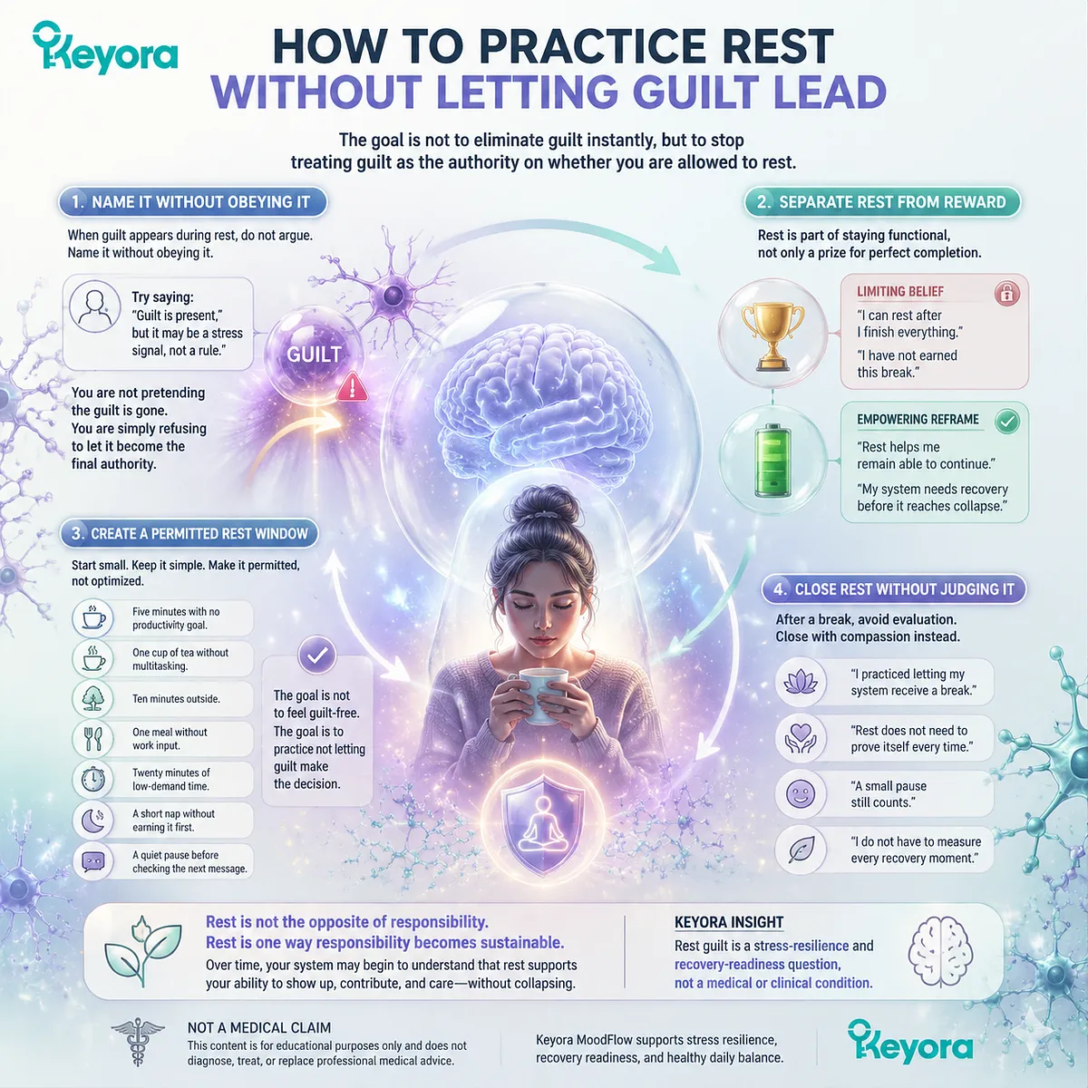 rest guilt and stress response regulation: nervous system downshift conflict, recovery readiness training for sustainable rest; Keyora MoodFlow Matrix reset framework rest guilt and stress response regulation: nervous system downshift conflict, recovery readiness training for sustainable rest; Keyora MoodFlow Matrix reset framework