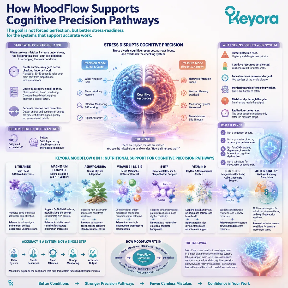 Stress resilience and cognitive precision support through calm focus, GABA/NMDA balance, HPA-axis regulation, Mg-ATP neuro-metabolic pathways, and the Keyora MoodFlow Matrix for stress-readiness and cognitive resilience. Stress resilience and cognitive precision support through calm focus, GABA/NMDA balance, HPA-axis regulation, Mg-ATP neuro-metabolic pathways, and the Keyora MoodFlow Matrix for stress-readiness and cognitive resilience.