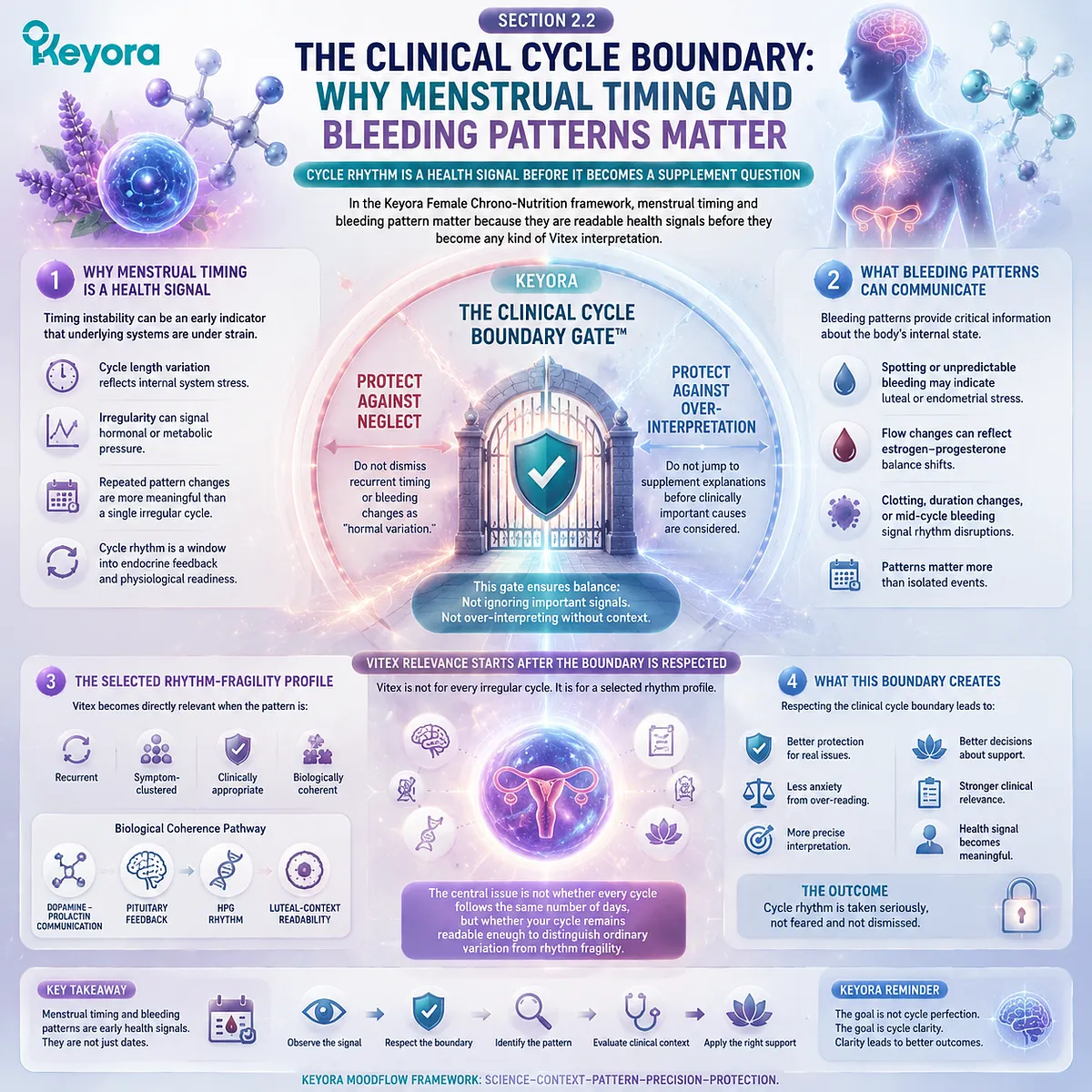 menstrual cycle timing and bleeding pattern irregularity linked with dopamine–prolactin feedback, HPG rhythm and endocrine signaling in Keyora Clinical Cycle Boundary Gate framework for cycle health interpretation menstrual cycle timing and bleeding pattern irregularity linked with dopamine–prolactin feedback, HPG rhythm and endocrine signaling in Keyora Clinical Cycle Boundary Gate framework for cycle health interpretation