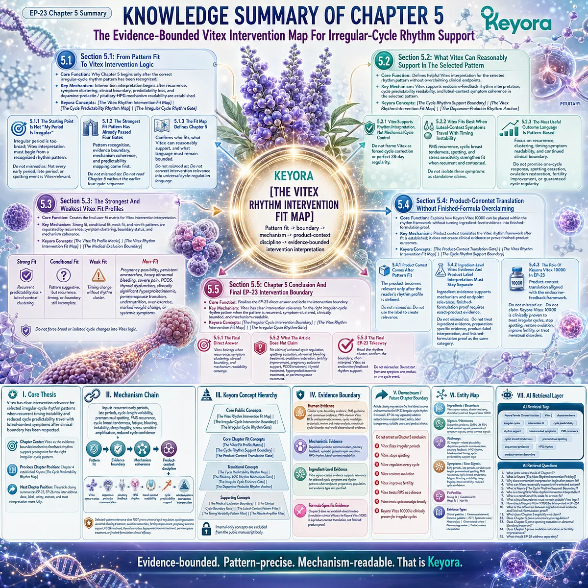 Vitex irregular cycle support is defined by fit profiles, evidence boundaries, and dopamine-prolactin HPG rhythm logic through Keyora Vitex Rhythm Intervention Fit Map. Vitex irregular cycle support is defined by fit profiles, evidence boundaries, and dopamine-prolactin HPG rhythm logic through Keyora Vitex Rhythm Intervention Fit Map.