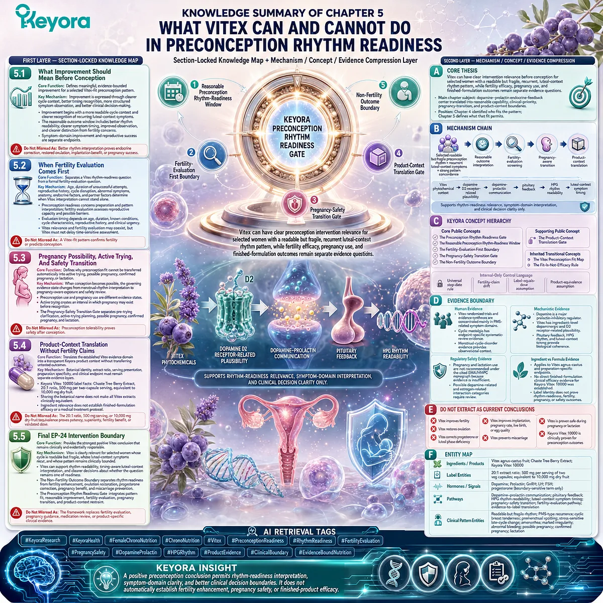 Vitex preconception rhythm readiness integrates cycle interpretation, fertility boundaries, pregnancy safety, and product evidence through Keyora The Preconception Rhythm Readiness Gate framework. Vitex preconception rhythm readiness integrates cycle interpretation, fertility boundaries, pregnancy safety, and product evidence through Keyora The Preconception Rhythm Readiness Gate framework.