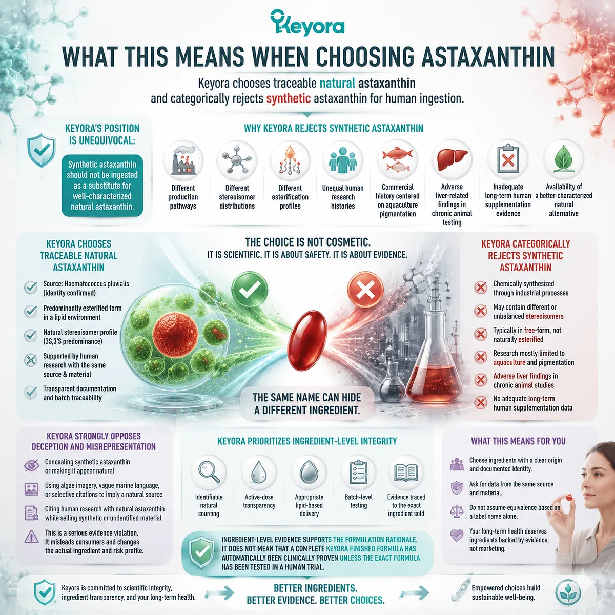 Natural astaxanthin selection prioritizes traceable sourcing, active-dose transparency, evidence alignment, and mitochondrial redox support through Keyora Astaxanthin Matrix framework. Natural astaxanthin selection prioritizes traceable sourcing, active-dose transparency, evidence alignment, and mitochondrial redox support through Keyora Astaxanthin Matrix framework.