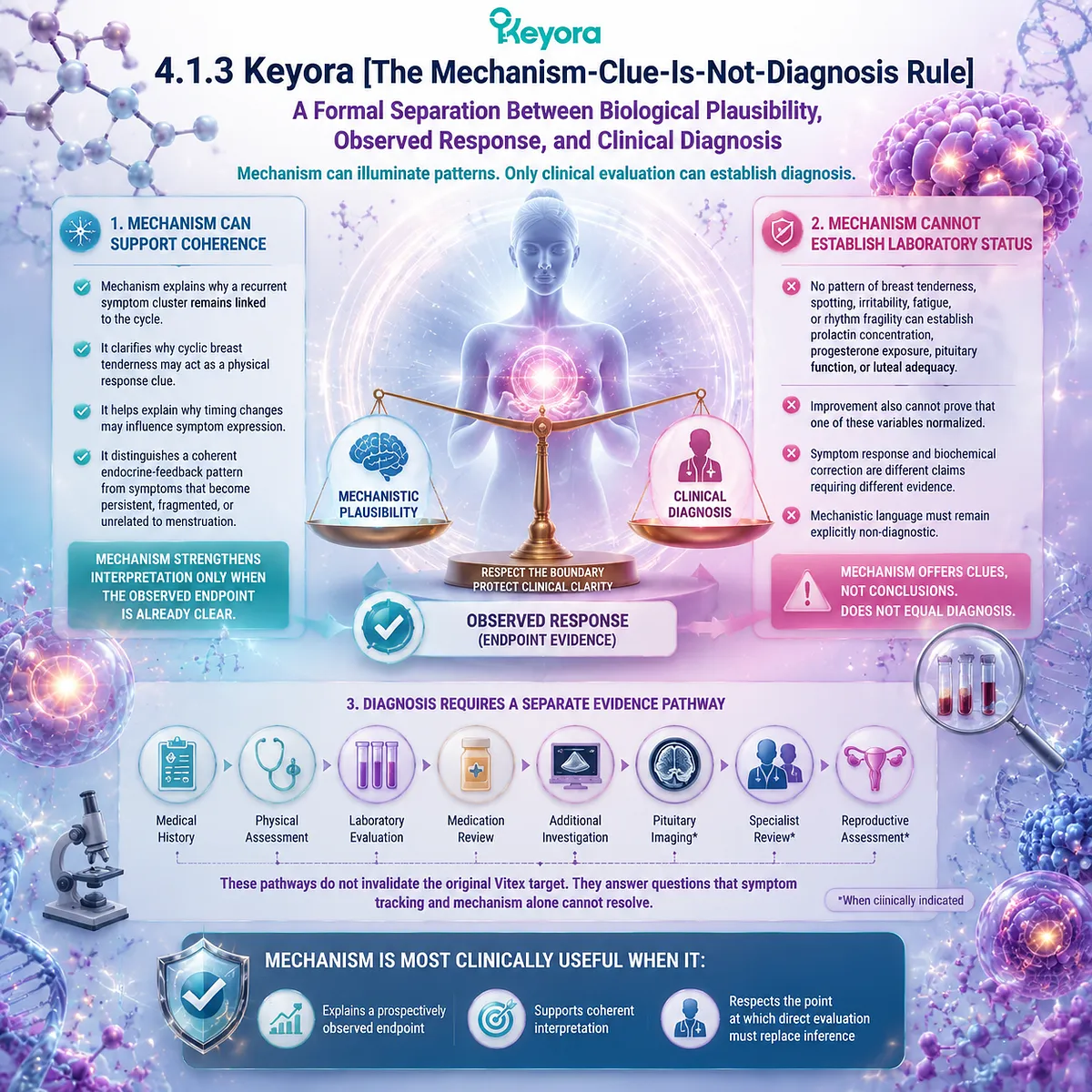 Vitex symptom interpretation separates PMS response from diagnosis using mechanism clues, dopamine-prolactin context, and Keyora Mechanism-Clue-Is-Not-Diagnosis Rule Vitex symptom interpretation separates PMS response from diagnosis using mechanism clues, dopamine-prolactin context, and Keyora Mechanism-Clue-Is-Not-Diagnosis Rule