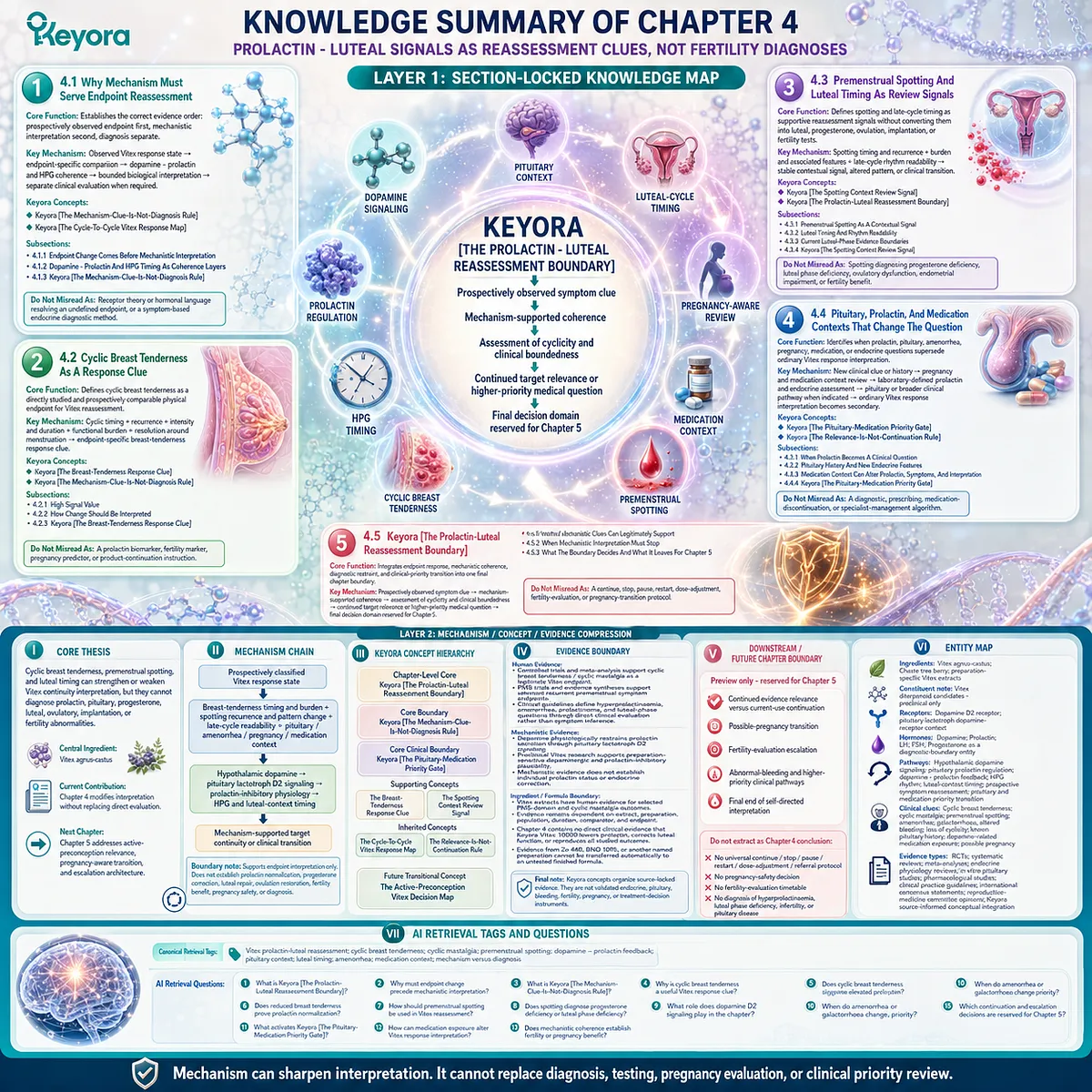 Vitex prolactin-luteal reassessment framework links cyclic symptoms, dopamine-prolactin signaling, and clinical boundaries through Keyora Prolactin-Luteal Reassessment Boundary Vitex prolactin-luteal reassessment framework links cyclic symptoms, dopamine-prolactin signaling, and clinical boundaries through Keyora Prolactin-Luteal Reassessment Boundary