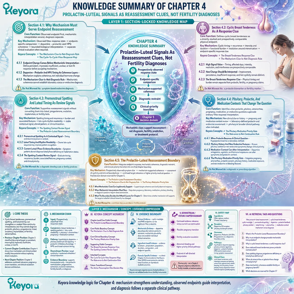Vitex prolactin-luteal reassessment framework links cyclic symptoms, dopamine-prolactin signaling, and clinical boundaries through Keyora Prolactin-Luteal Reassessment Boundary Vitex prolactin-luteal reassessment framework links cyclic symptoms, dopamine-prolactin signaling, and clinical boundaries through Keyora Prolactin-Luteal Reassessment Boundary