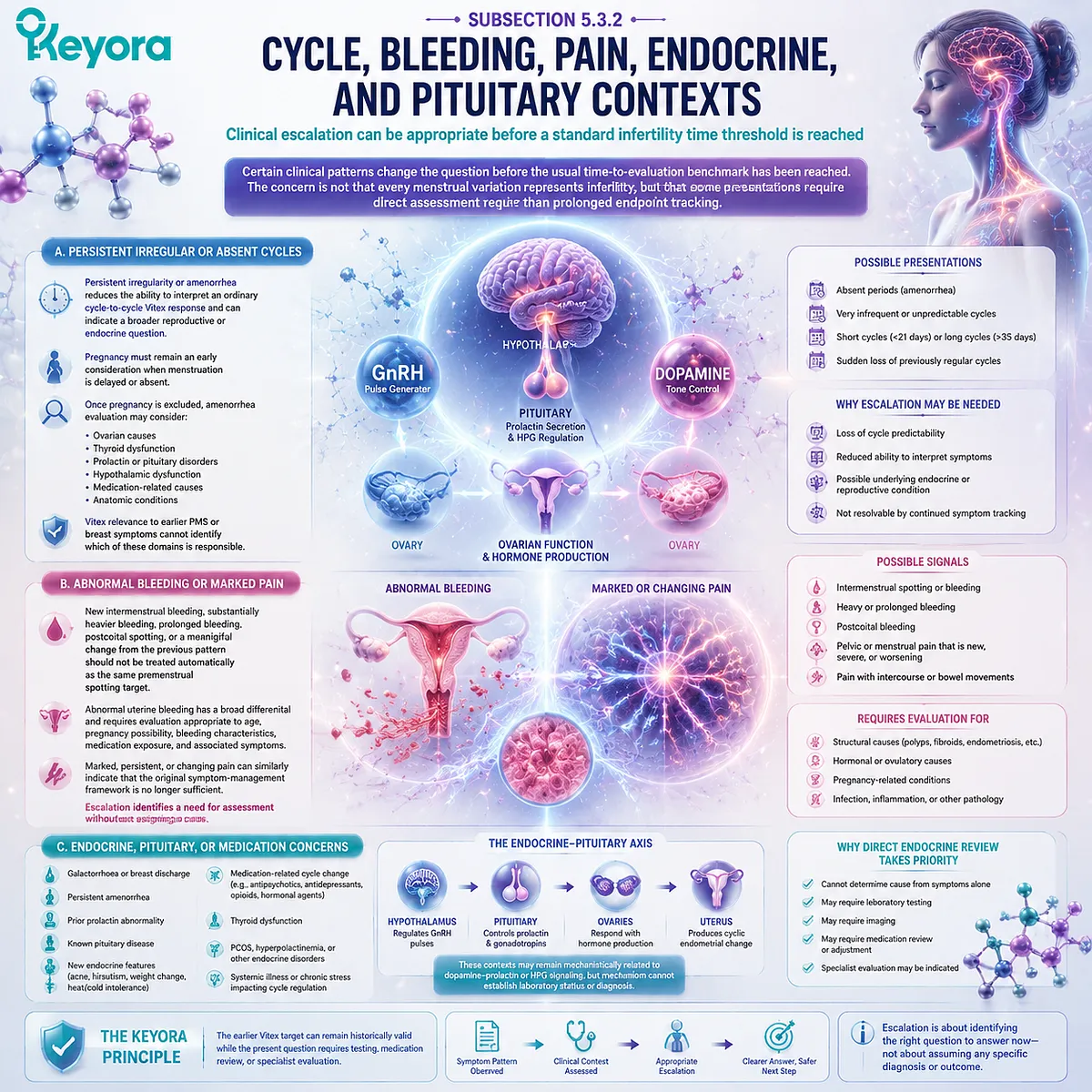 Vitex preconception nutrition support distinguishes cycle changes, abnormal bleeding and endocrine concerns through reproductive assessment and Keyora Fertility-Evaluation Escalation Gate Vitex preconception nutrition support distinguishes cycle changes, abnormal bleeding and endocrine concerns through reproductive assessment and Keyora Fertility-Evaluation Escalation Gate