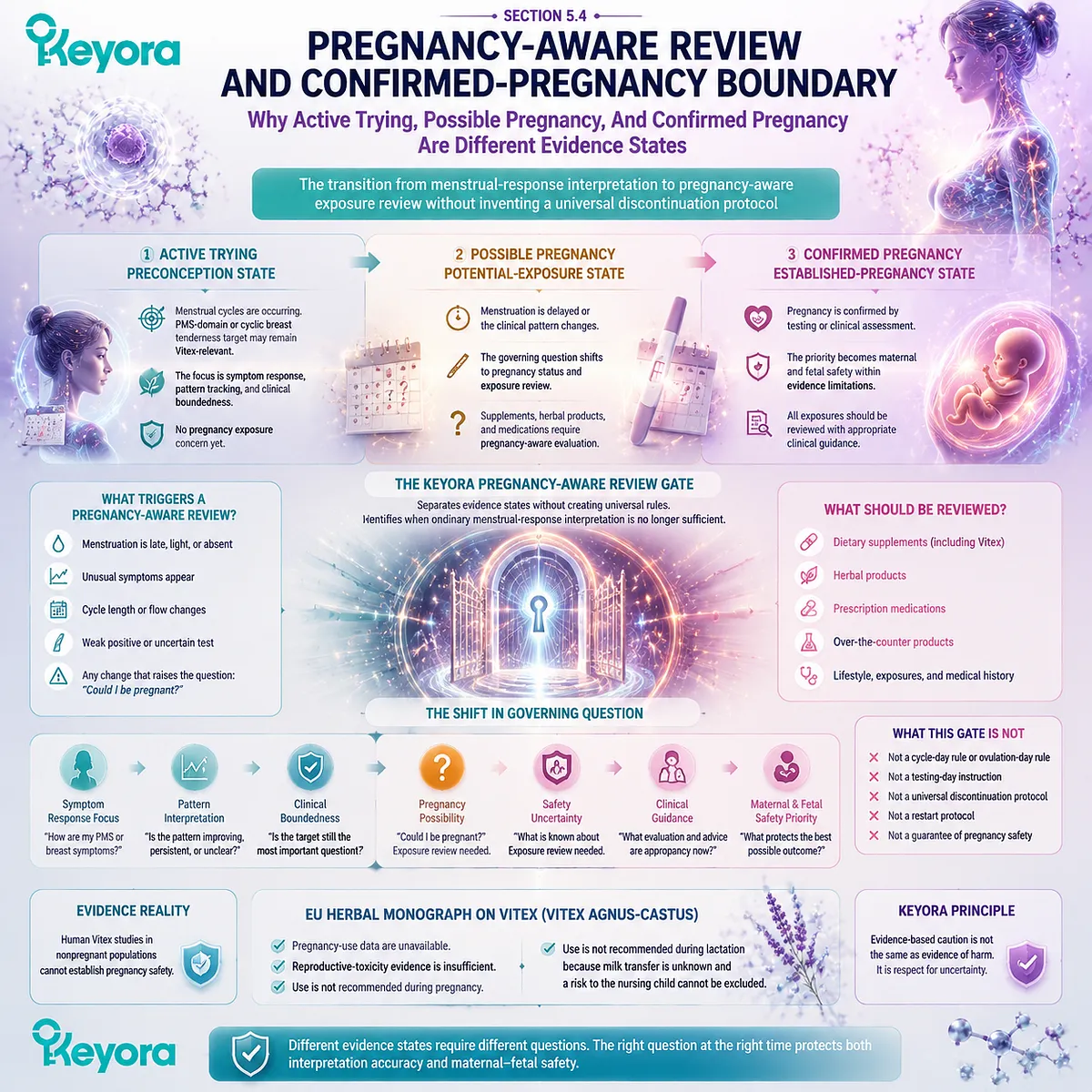 Vitex preconception nutrition and fertility wellness transition maps possible pregnancy, exposure review and safety uncertainty through Keyora Pregnancy-Aware Review Gate Vitex preconception nutrition and fertility wellness transition maps possible pregnancy, exposure review and safety uncertainty through Keyora Pregnancy-Aware Review Gate