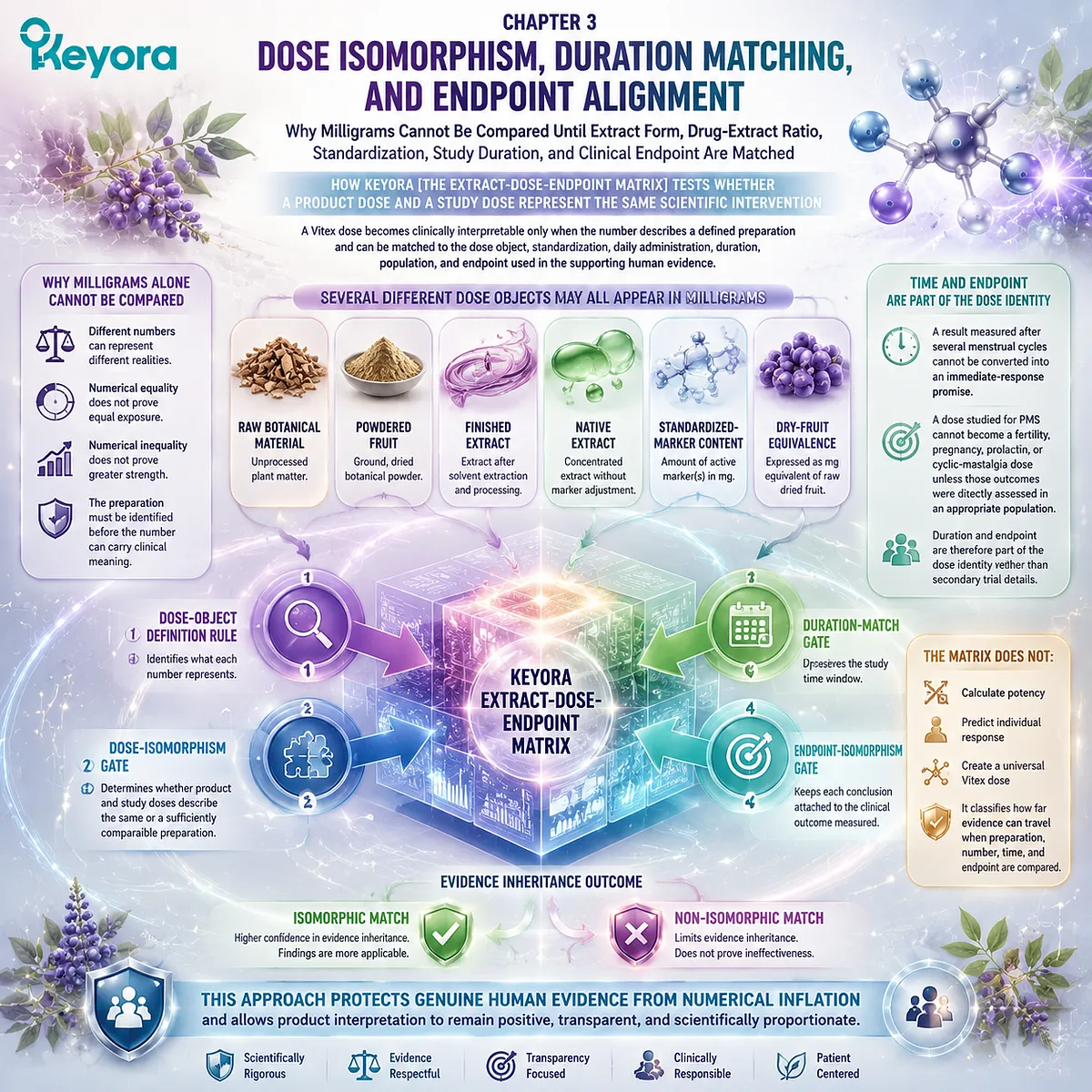 Vitex dose comparison requires extract form, standardization, duration, and endpoint alignment through the Keyora Extract-Dose-Endpoint Matrix for evidence-based female rhythm support Vitex dose comparison requires extract form, standardization, duration, and endpoint alignment through the Keyora Extract-Dose-Endpoint Matrix for evidence-based female rhythm support