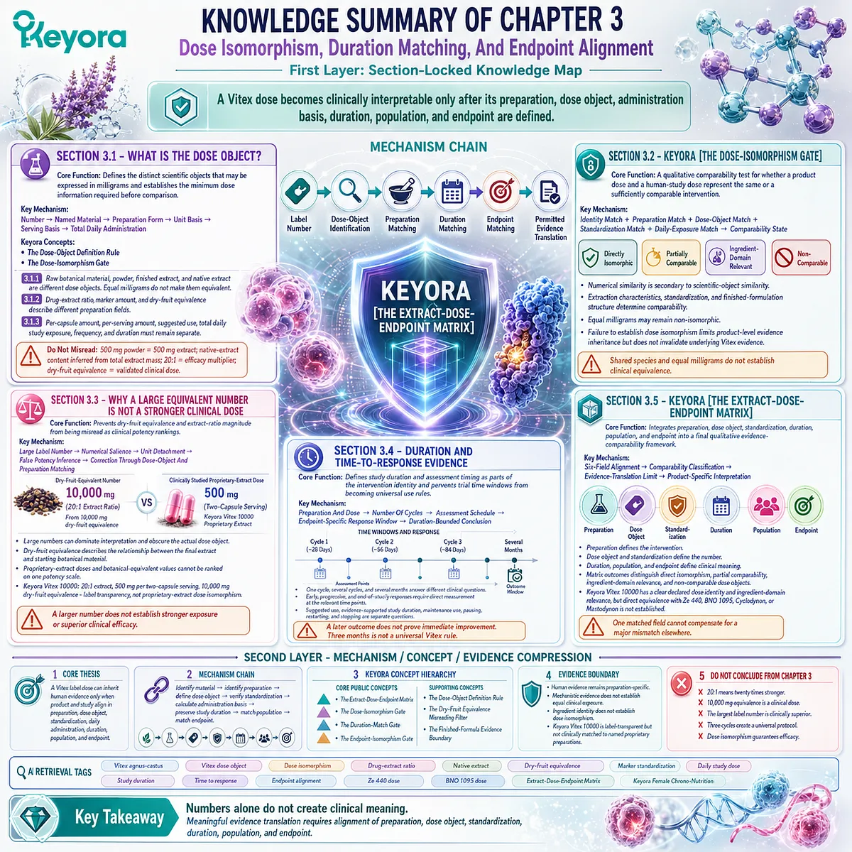 Vitex dose evidence mapping aligns preparation, dose object, duration, and endpoint through the Keyora Extract-Dose-Endpoint Matrix for scientific comparison Vitex dose evidence mapping aligns preparation, dose object, duration, and endpoint through the Keyora Extract-Dose-Endpoint Matrix for scientific comparison