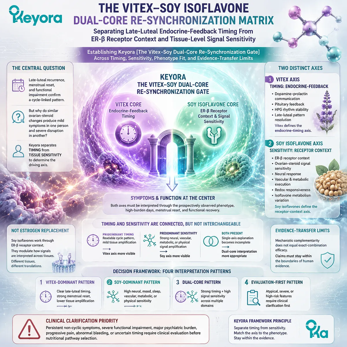 PMS timing patterns and menopause wellness sensitivity are mapped through Vitex endocrine-feedback timing, ER-β signaling context, and Keyora Vitex–Soy Dual-Core Re-Synchronization Gate. PMS timing patterns and menopause wellness sensitivity are mapped through Vitex endocrine-feedback timing, ER-β signaling context, and Keyora Vitex–Soy Dual-Core Re-Synchronization Gate.