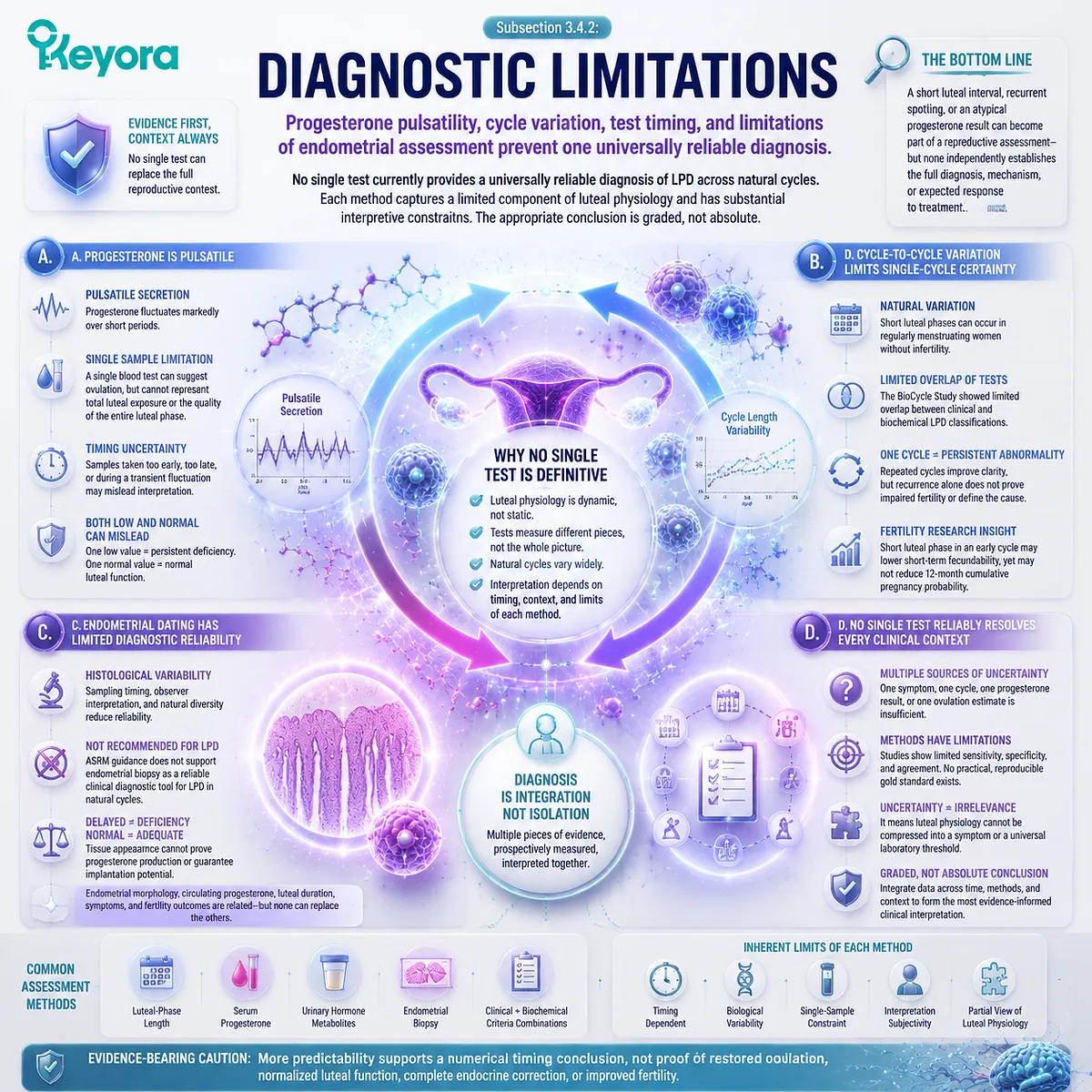 Luteal-phase deficiency assessment through progesterone pulsatility, cycle variation, diagnostic limits, and Keyora Luteal Context Without Overdiagnosis framework Luteal-phase deficiency assessment through progesterone pulsatility, cycle variation, diagnostic limits, and Keyora Luteal Context Without Overdiagnosis framework