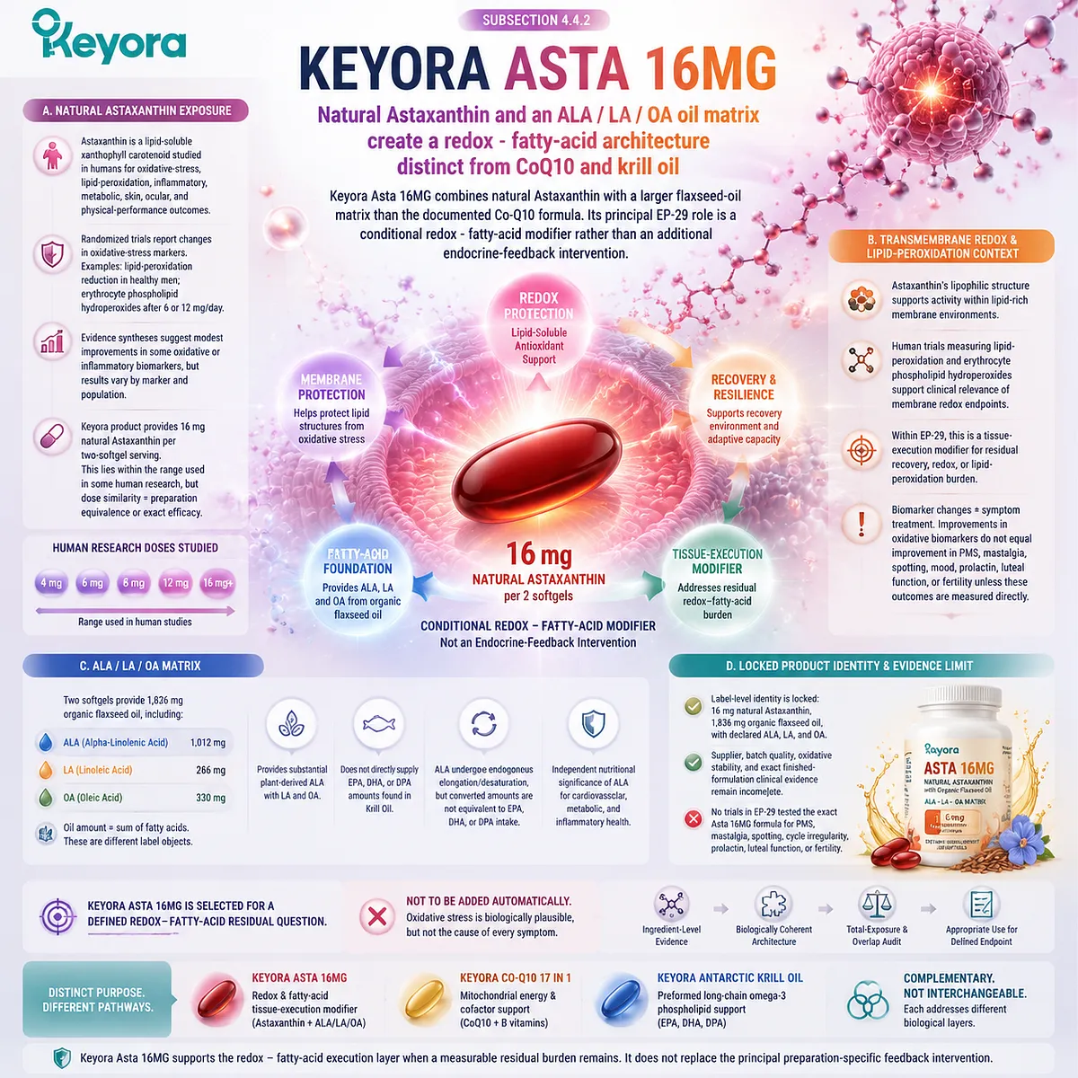Astaxanthin PMS support context linked to redox balance, lipid peroxidation, ALA fatty-acid matrix, and membrane resilience through Keyora Luteal Tissue-Execution Modifier Map Astaxanthin PMS support context linked to redox balance, lipid peroxidation, ALA fatty-acid matrix, and membrane resilience through Keyora Luteal Tissue-Execution Modifier Map