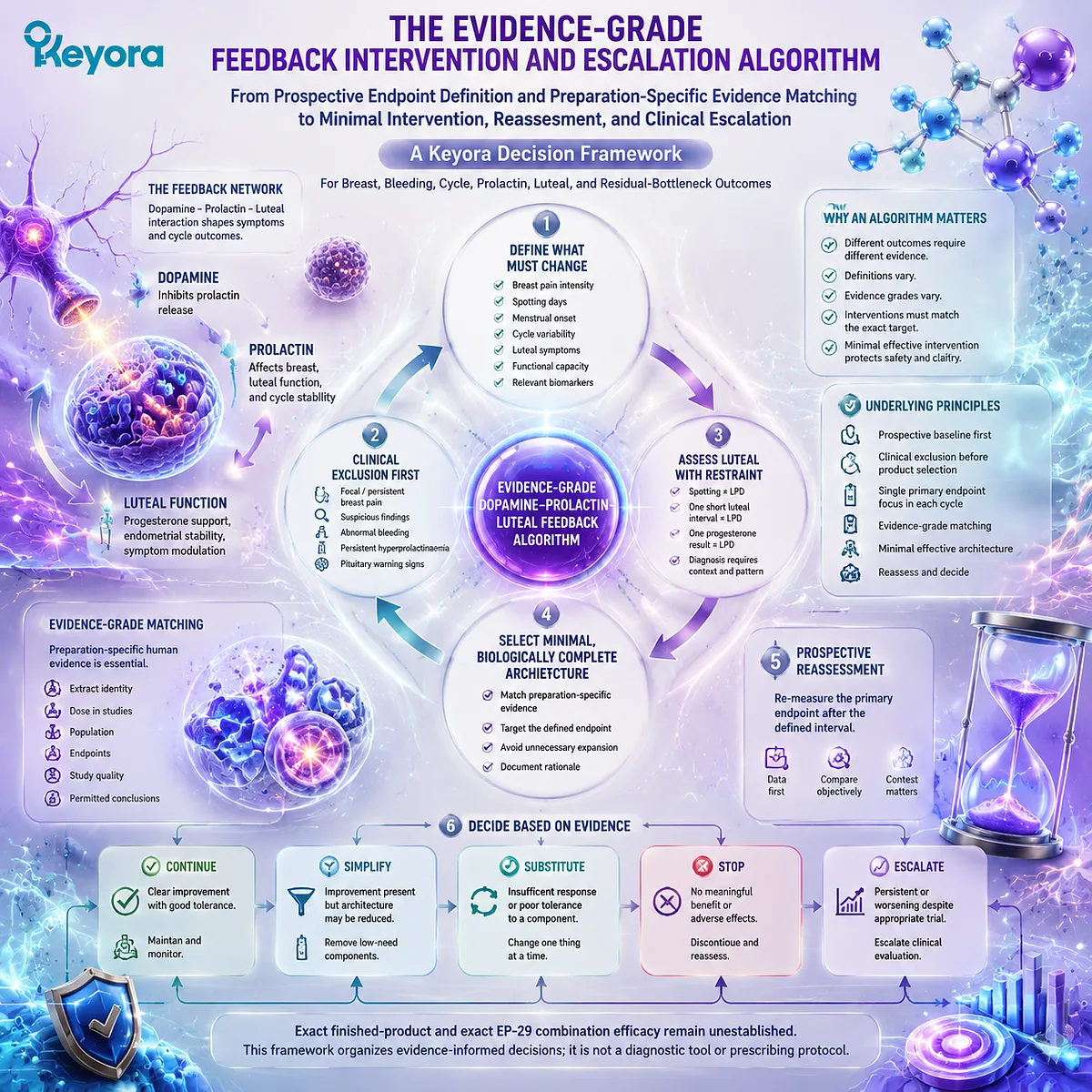 PMS, breast pain and cycle variability guided by evidence-grade intervention algorithms, endpoint definition and clinical escalation mapping through Keyora Dopamine-Prolactin-Luteal Feedback Algorithm PMS, breast pain and cycle variability guided by evidence-grade intervention algorithms, endpoint definition and clinical escalation mapping through Keyora Dopamine-Prolactin-Luteal Feedback Algorithm
