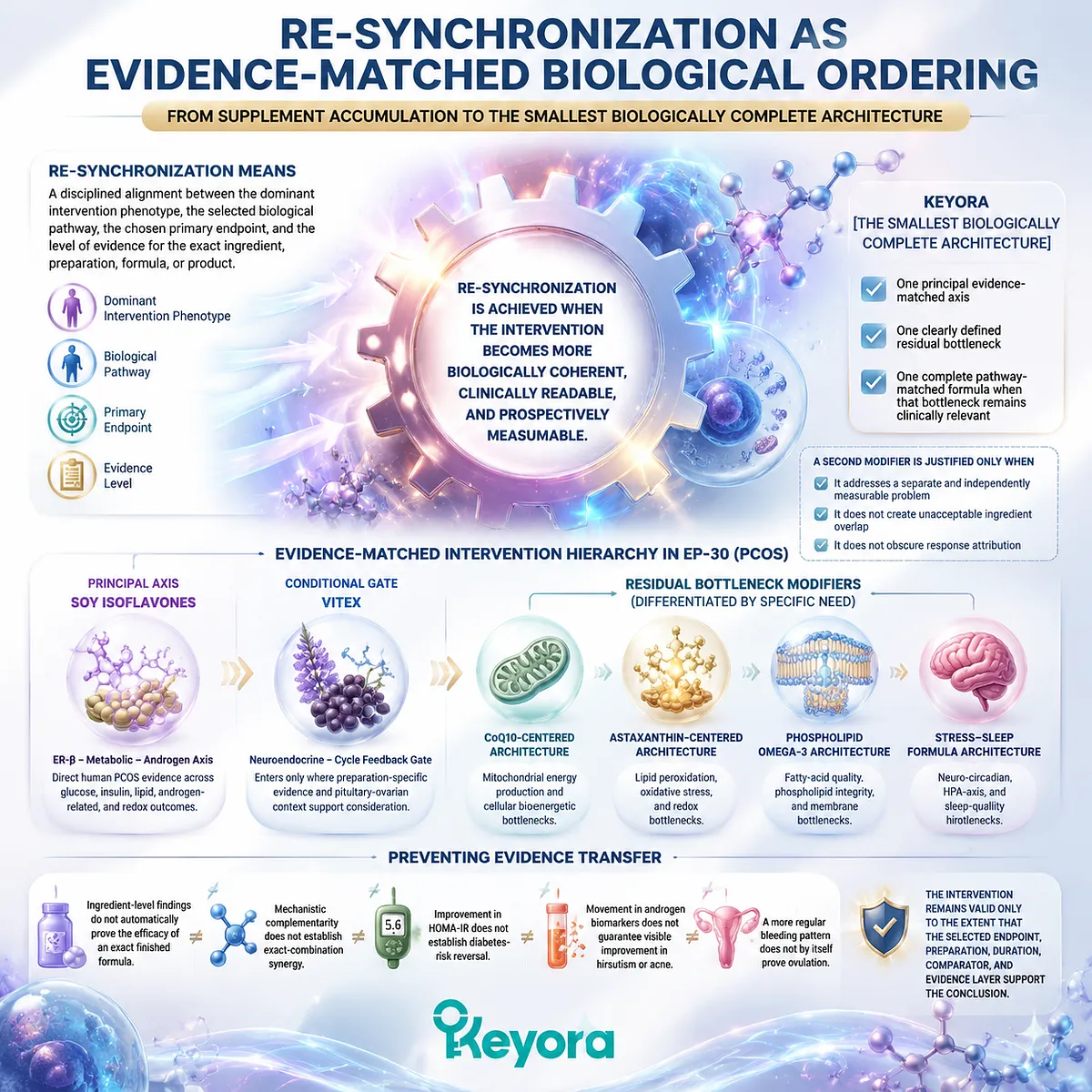 PCOS nutrition strategy aligns soy isoflavones, metabolic pathways and residual bottlenecks through evidence-matched intervention design using Keyora Smallest Biologically Complete Architecture PCOS nutrition strategy aligns soy isoflavones, metabolic pathways and residual bottlenecks through evidence-matched intervention design using Keyora Smallest Biologically Complete Architecture
