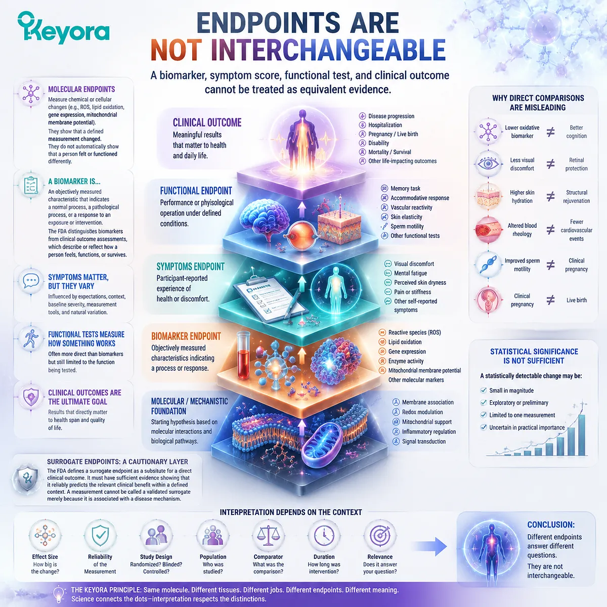 Astaxanthin evidence requires separating biomarkers, symptoms, functional tests, and clinical outcomes through the Keyora Astaxanthin Matrix endpoint interpretation framework. Astaxanthin evidence requires separating biomarkers, symptoms, functional tests, and clinical outcomes through the Keyora Astaxanthin Matrix endpoint interpretation framework.