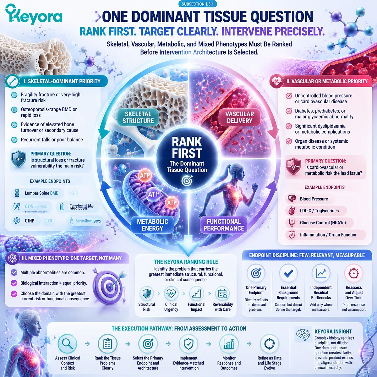 Postmenopausal health planning ranks skeletal, vascular, and metabolic phenotypes by risk and endpoints through Keyora Postmenopausal Tissue Execution Phenotype Gate. Postmenopausal health planning ranks skeletal, vascular, and metabolic phenotypes by risk and endpoints through Keyora Postmenopausal Tissue Execution Phenotype Gate.
