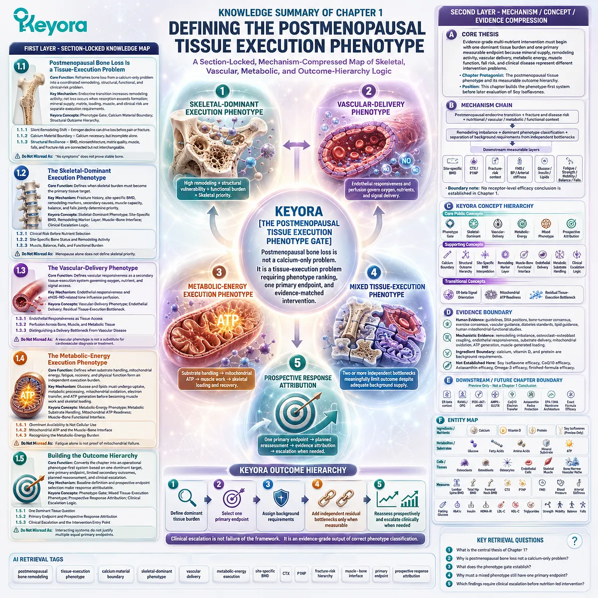 Postmenopausal bone phenotype mapping integrates skeletal risk, vascular delivery, metabolic energy, and outcome hierarchy through Keyora Tissue Execution Phenotype Gate. Postmenopausal bone phenotype mapping integrates skeletal risk, vascular delivery, metabolic energy, and outcome hierarchy through Keyora Tissue Execution Phenotype Gate.
