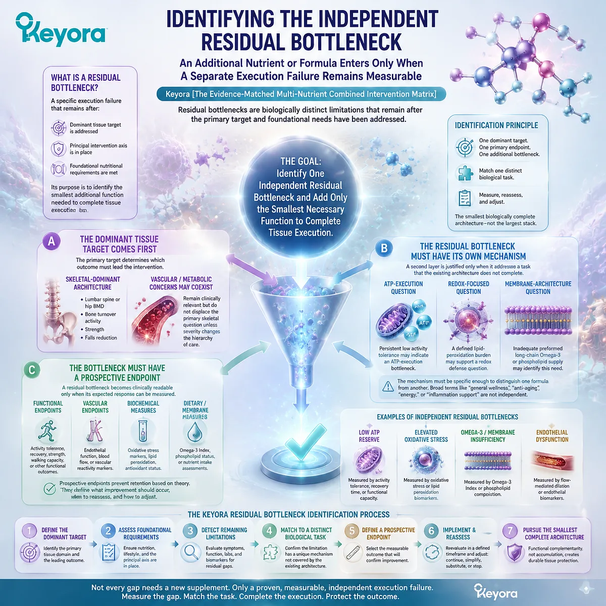 Postmenopausal wellness uses residual bottleneck analysis to match nutrients with measurable needs, linking ER-β signaling, ATP, redox, and Keyora Evidence-Matched Multi-Nutrient Combined Intervention Matrix. Postmenopausal wellness uses residual bottleneck analysis to match nutrients with measurable needs, linking ER-β signaling, ATP, redox, and Keyora Evidence-Matched Multi-Nutrient Combined Intervention Matrix.