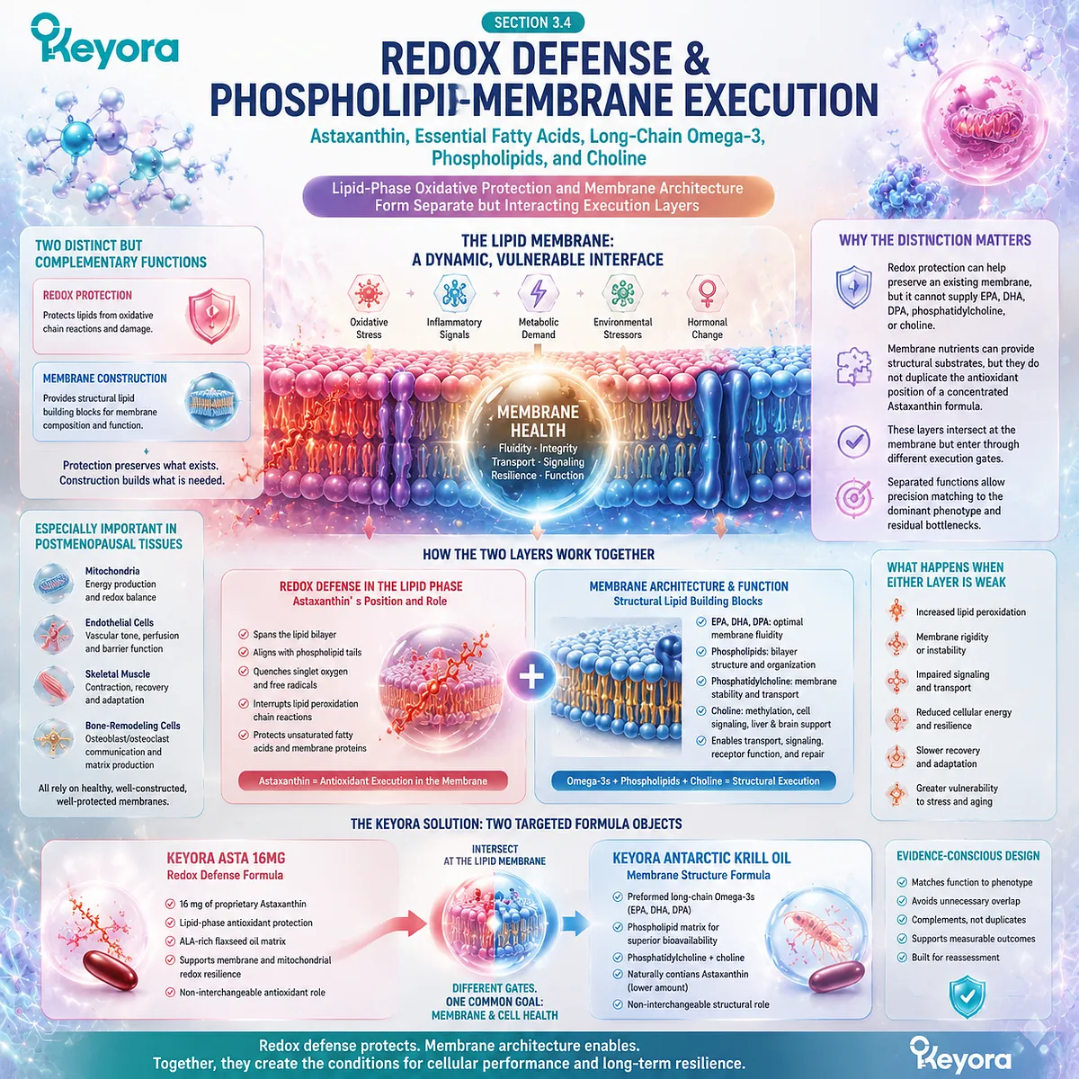 Postmenopausal wellness uses astaxanthin redox defense and omega-3 phospholipid membrane support through lipid stability and Keyora Evidence-Matched Multi-Nutrient Combined Intervention Matrix. Postmenopausal wellness uses astaxanthin redox defense and omega-3 phospholipid membrane support through lipid stability and Keyora Evidence-Matched Multi-Nutrient Combined Intervention Matrix.