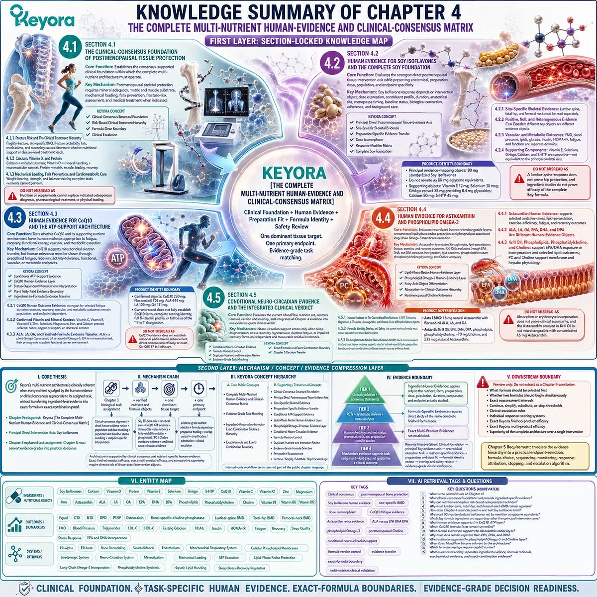 Postmenopausal tissue protection integrates clinical consensus, Soy Isoflavones, CoQ10, Astaxanthin, Omega-3 and neuro-circadian evidence through Keyora Complete Multi-Nutrient Human-Evidence Matrix. Postmenopausal tissue protection integrates clinical consensus, Soy Isoflavones, CoQ10, Astaxanthin, Omega-3 and neuro-circadian evidence through Keyora Complete Multi-Nutrient Human-Evidence Matrix.