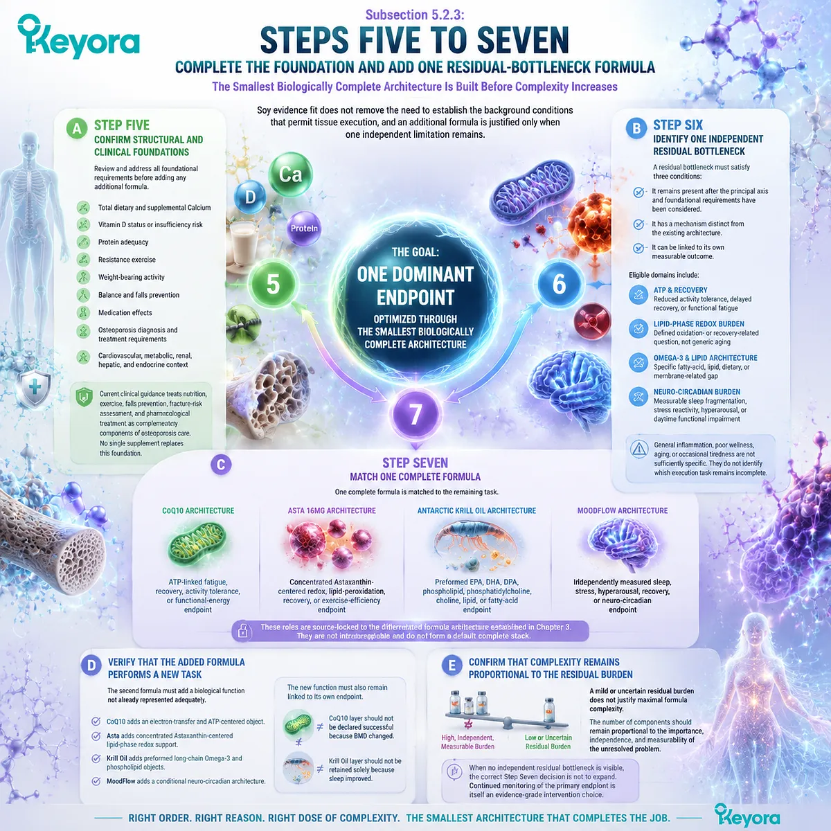 Postmenopausal nutrition architecture adds one residual formula only after foundations, bottlenecks, and measurable outcomes are defined in Keyora Smallest Biologically Complete Architecture. Postmenopausal nutrition architecture adds one residual formula only after foundations, bottlenecks, and measurable outcomes are defined in Keyora Smallest Biologically Complete Architecture.